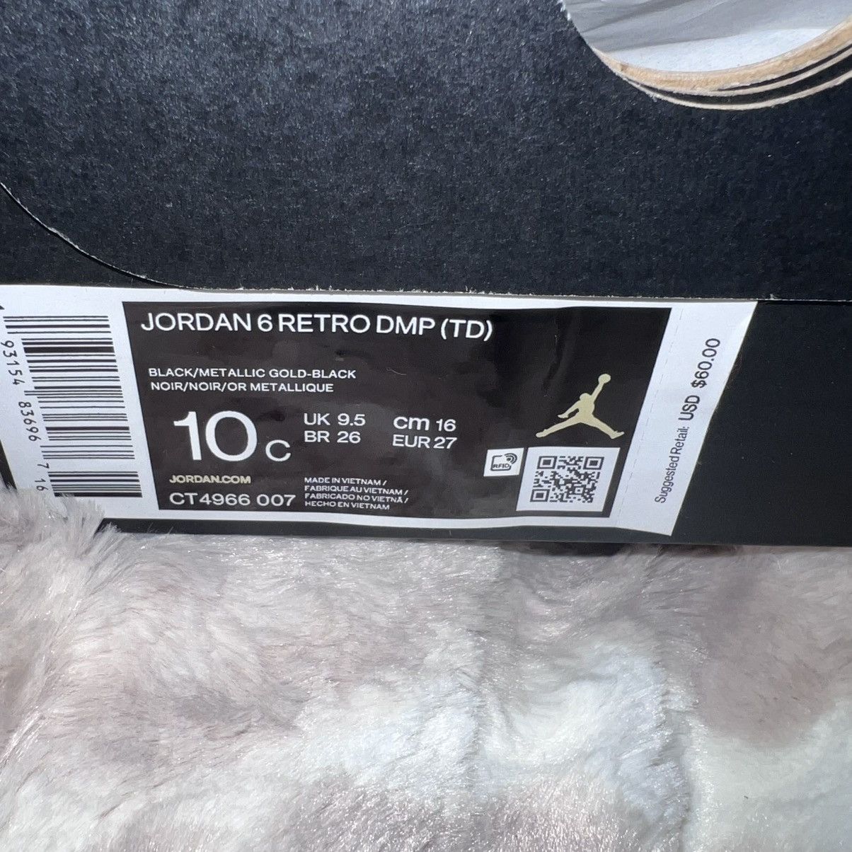 Jordan Brand JORDAN 6 RETRO DMP (TD) Size US 10 / EU 43 - 5 Thumbnail