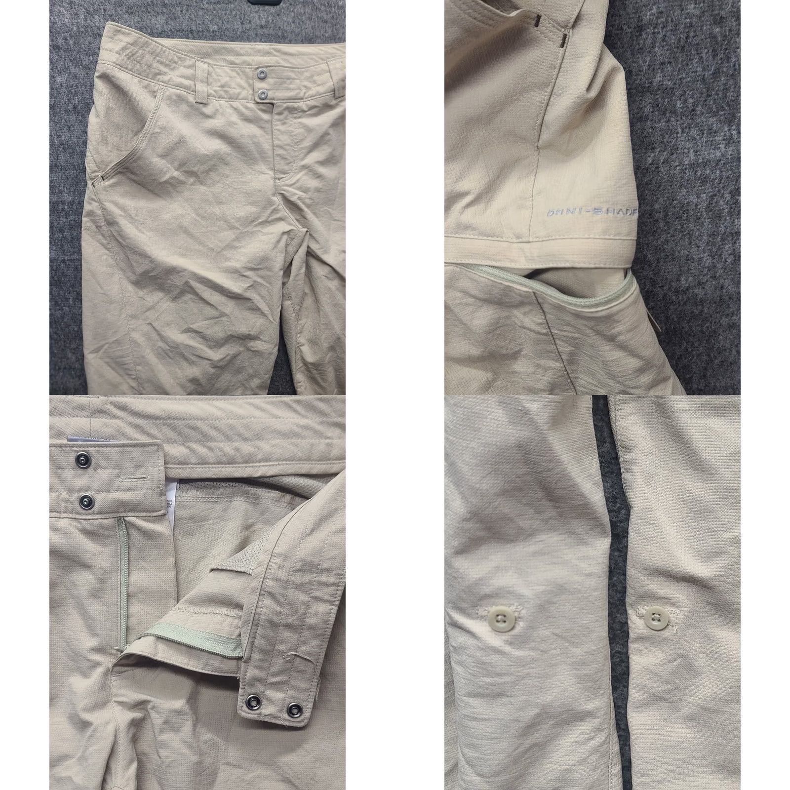 Vintage Columbia Titanium Capris Womens 12 Regular Fit 34x21 Roll Up Omni Shade Gorpcore Capris Pants Beige Polyester Zip Button Size ONE SIZE - 8 Thumbnail