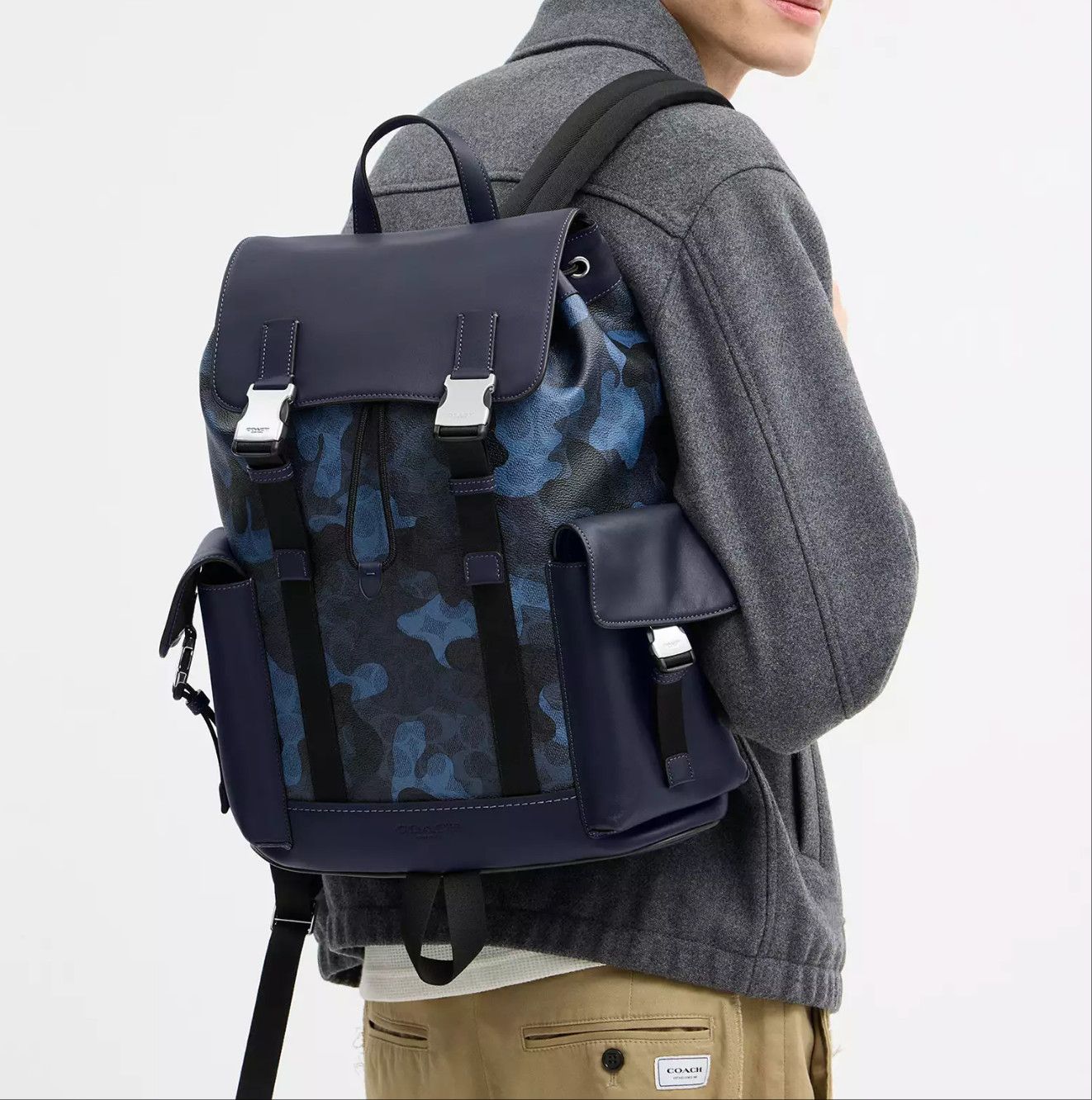 Coach Clark Backpack In Signature Camo Print CDC20 Size ONE SIZE - 6 Thumbnail