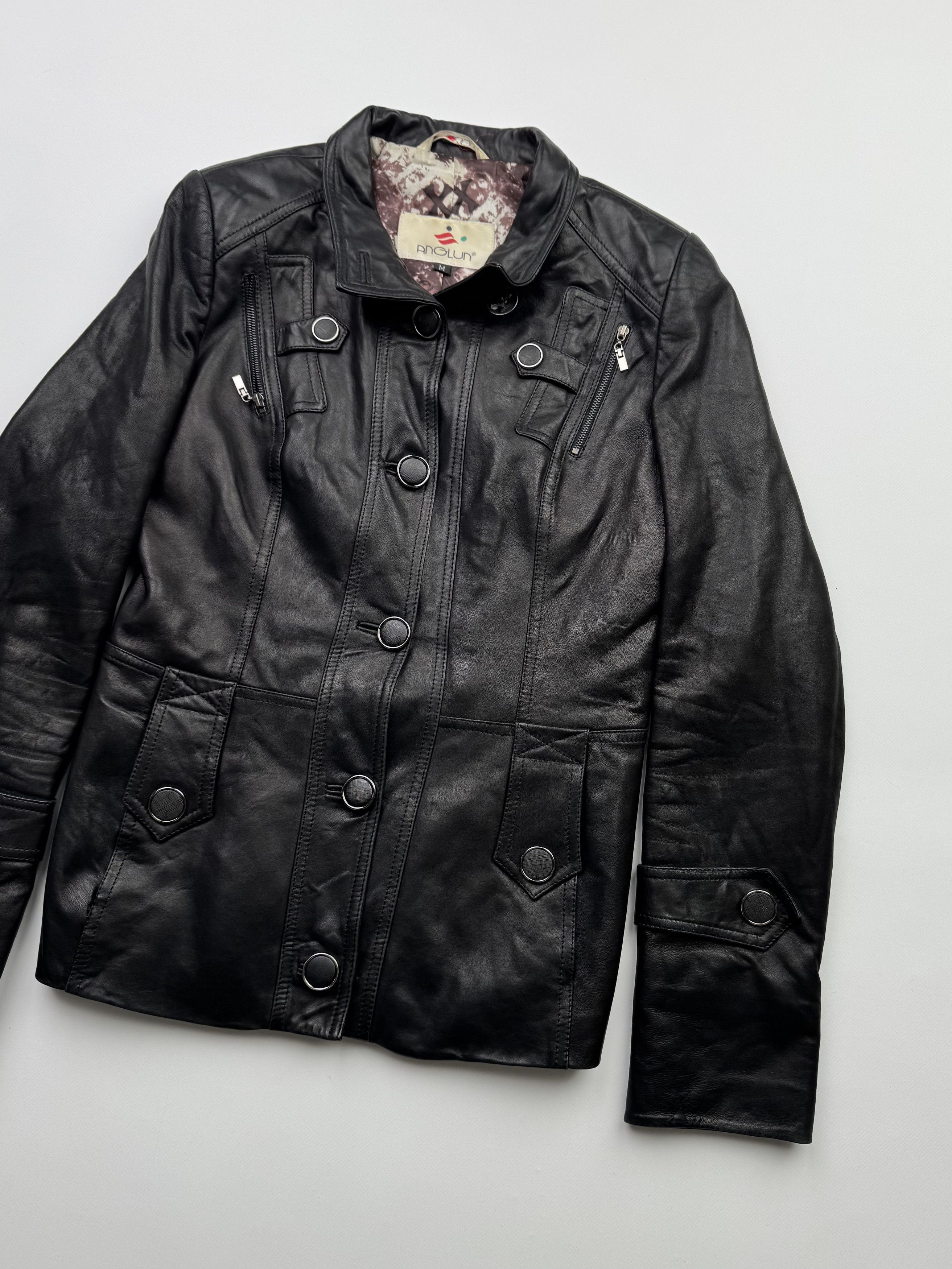 Vintage Vintage Leather Jacket With Straps B495(V51)E2 Size M / US 6-8 / IT 42-44 - 3 Thumbnail