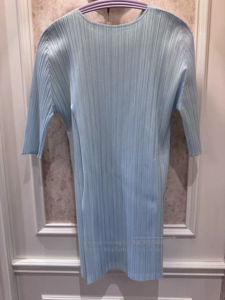 Issey Miyake Issey Miyake Mint Green Back Slit Top Size L / US 10 / IT 46 - 2 Thumbnail