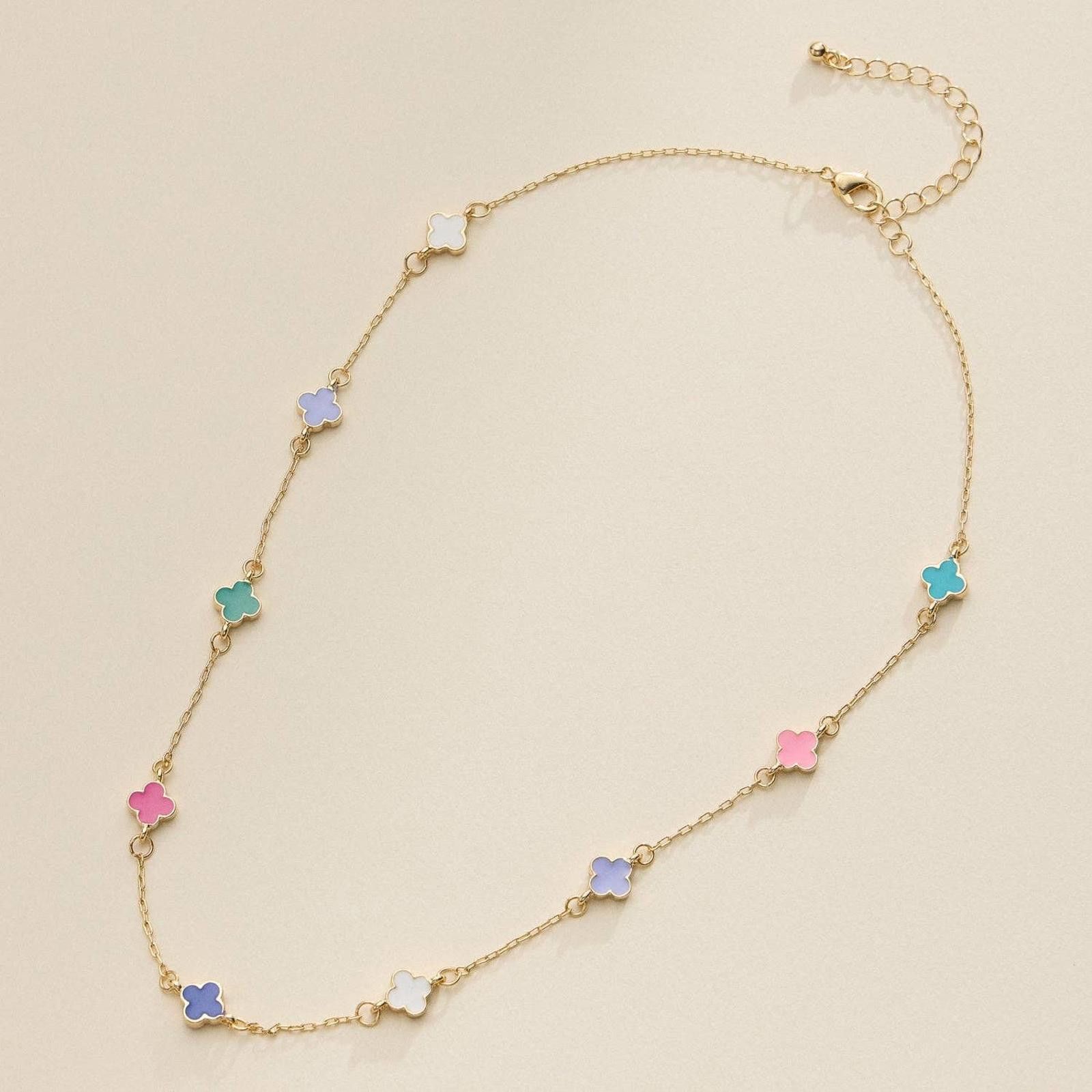 Other Gold Charm Necklace with Enamel Accents Elegant Necklace Size ONE SIZE - 2 Thumbnail