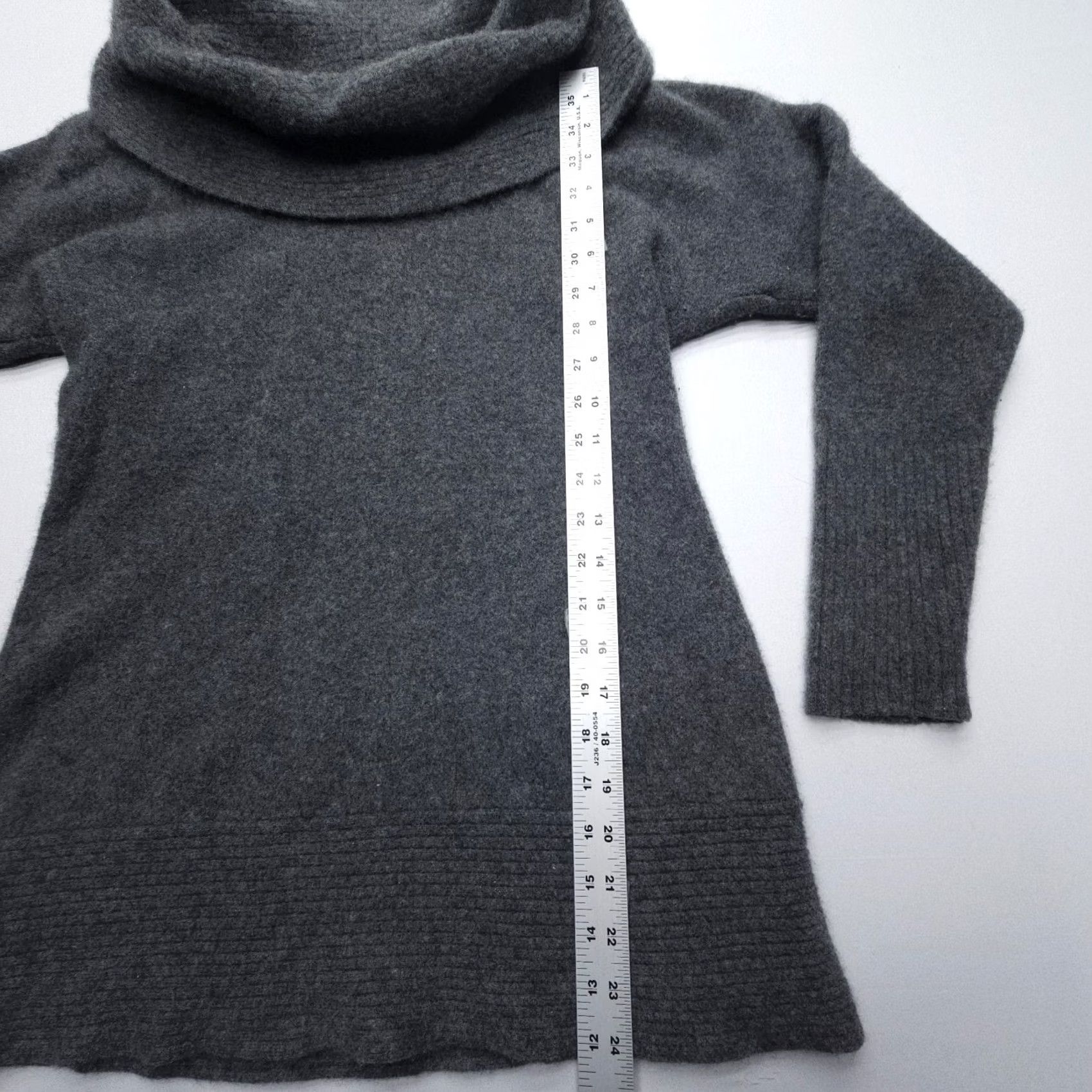 Athleta Athleta Cashmere Cowl Neck Sweater Womens XL Gray Ribbed Sleeves Long Sleeve Pullover Knit Casual City Xl Womens Size XL / US 12-14 / IT 48-50 - 5 Thumbnail