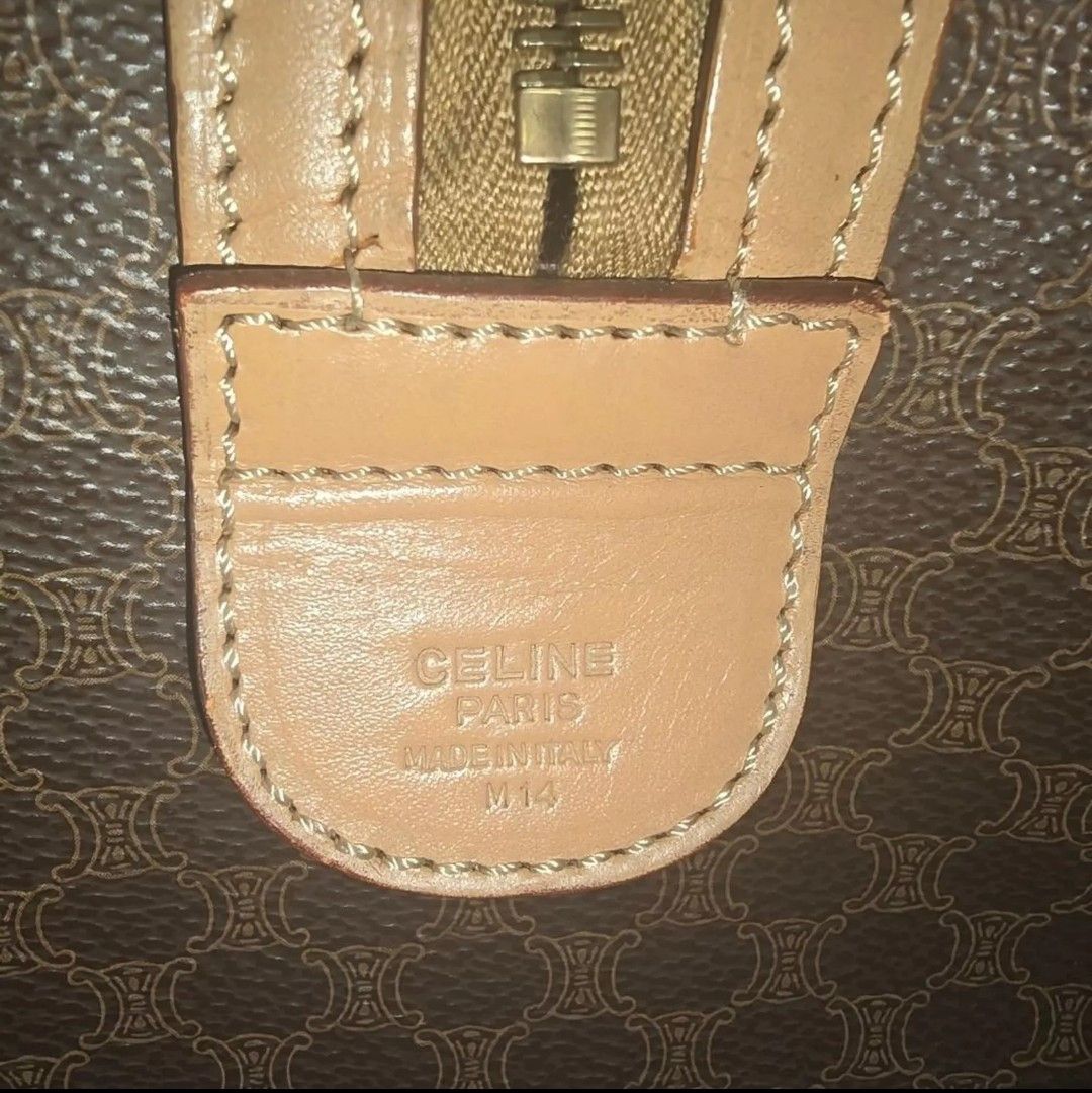 Celine Celine Coated Canvas Macadam Brown and Tan Boston Duffle Bag Size ONE SIZE - 6 Thumbnail