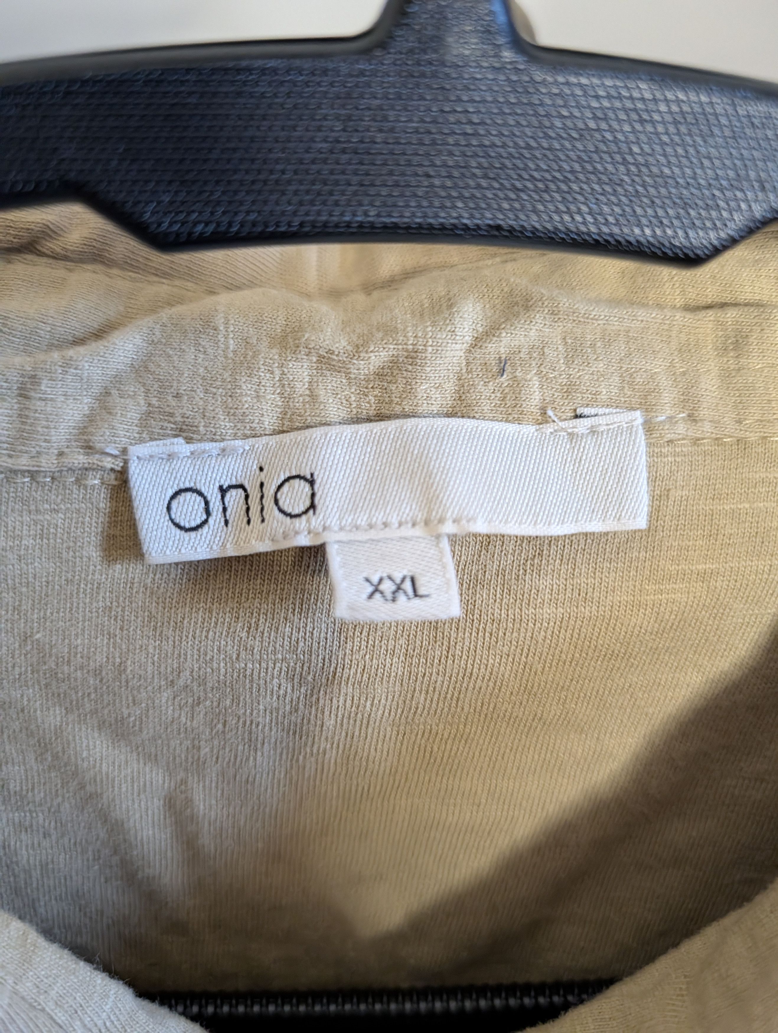 Onia Beige natural fiber textured polo shirt Size US XXL / EU 58 / 5 - 9 Thumbnail