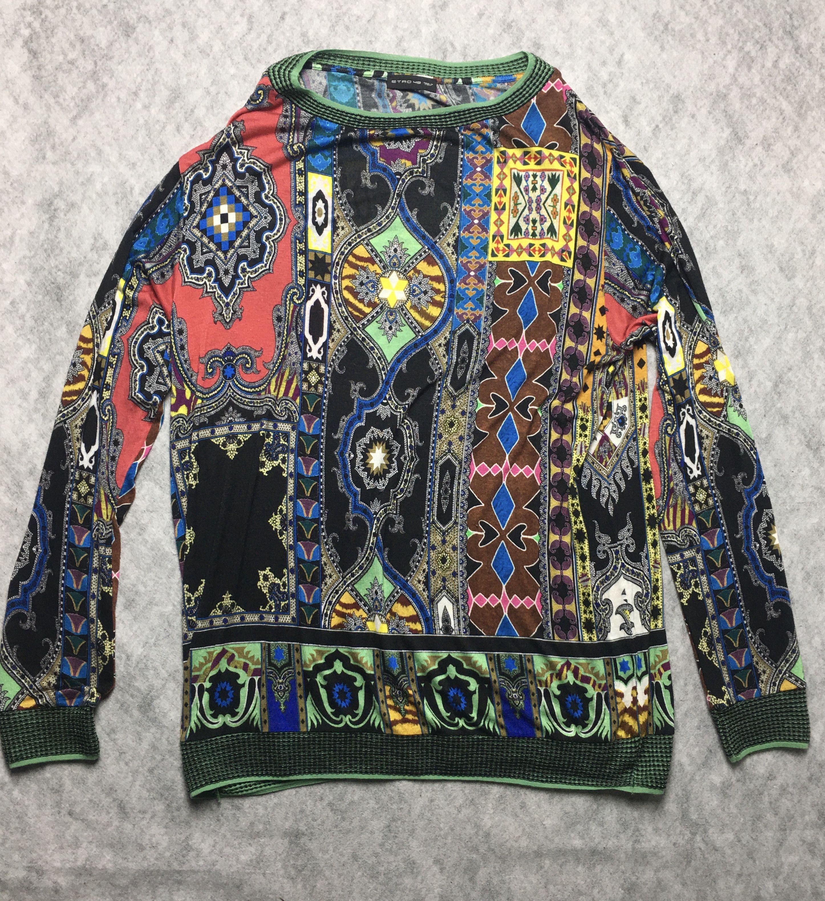 Etro ETRO Paisley Print Jacquard Knit Tunic Sweater IT 48 Size XL / US 12-14 / IT 48-50 - 5 Thumbnail