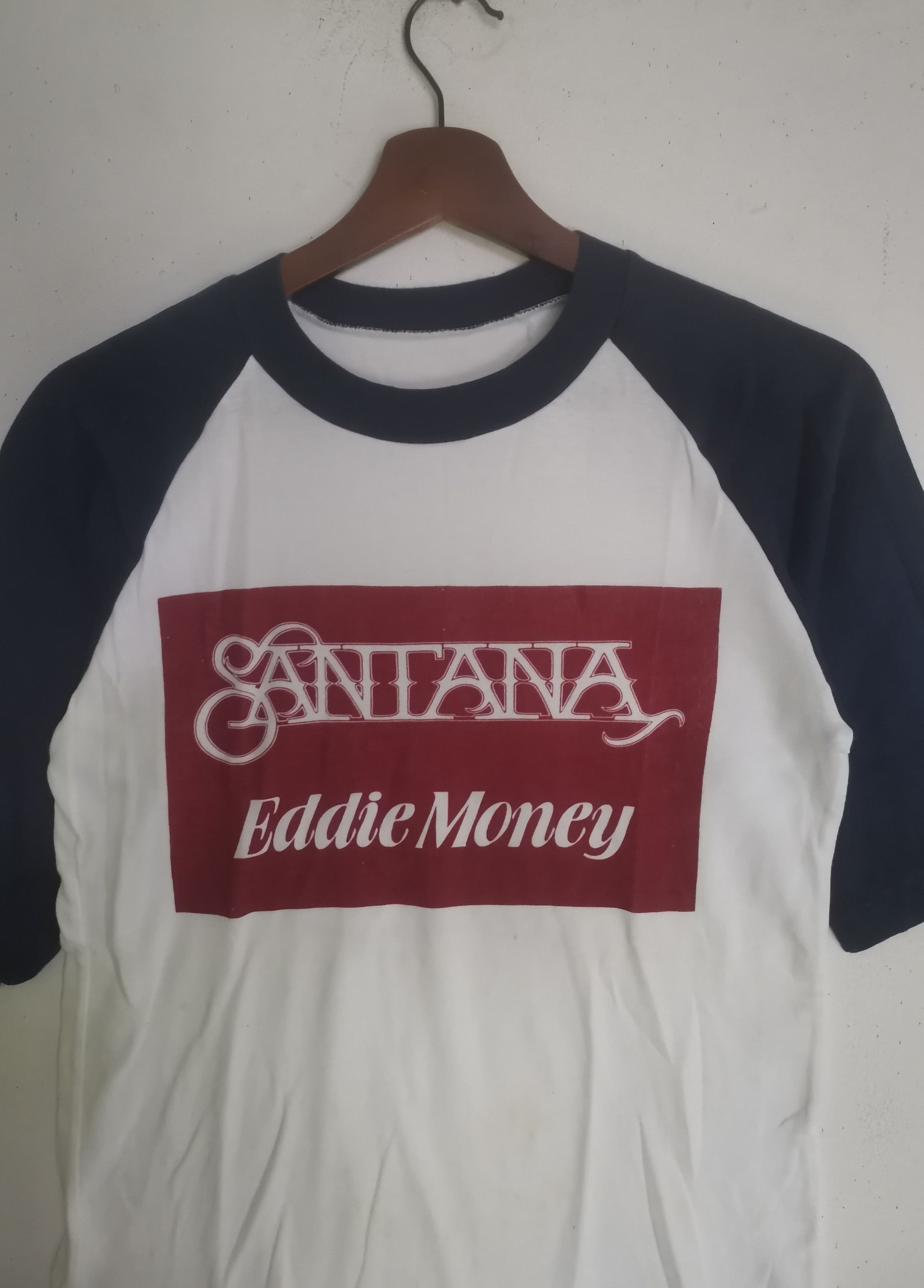 Band Tees × Vintage Rare vintage Santana x Eddie money three quarters shirt Size US M / EU 48-50 / 2 - 2 Thumbnail