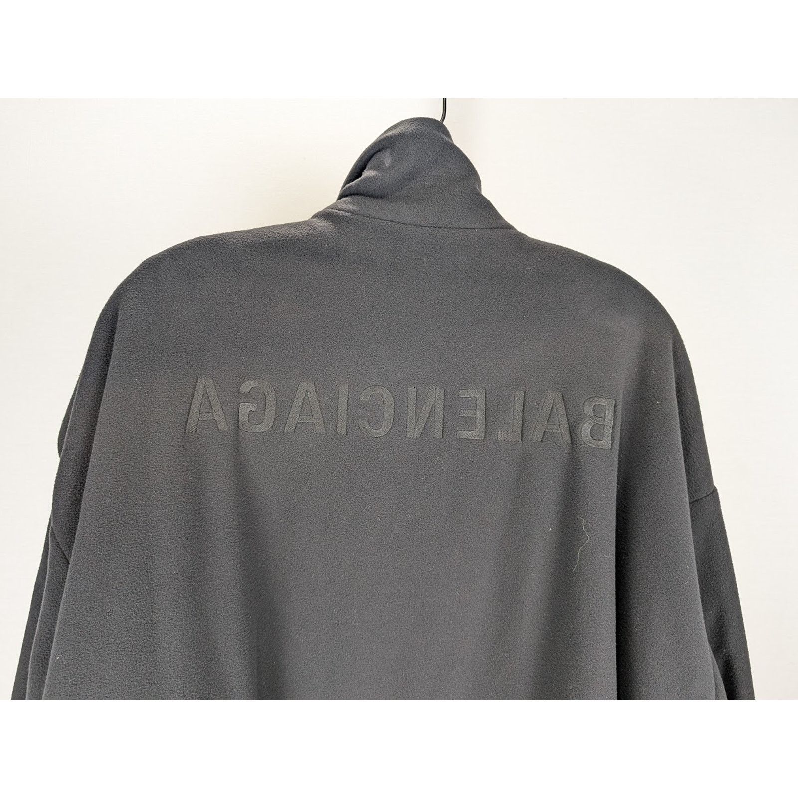 Balenciaga o1rshd1 Fleece Zip Up Jacket in Black Size US M / EU 48-50 / 2 - 11 Thumbnail