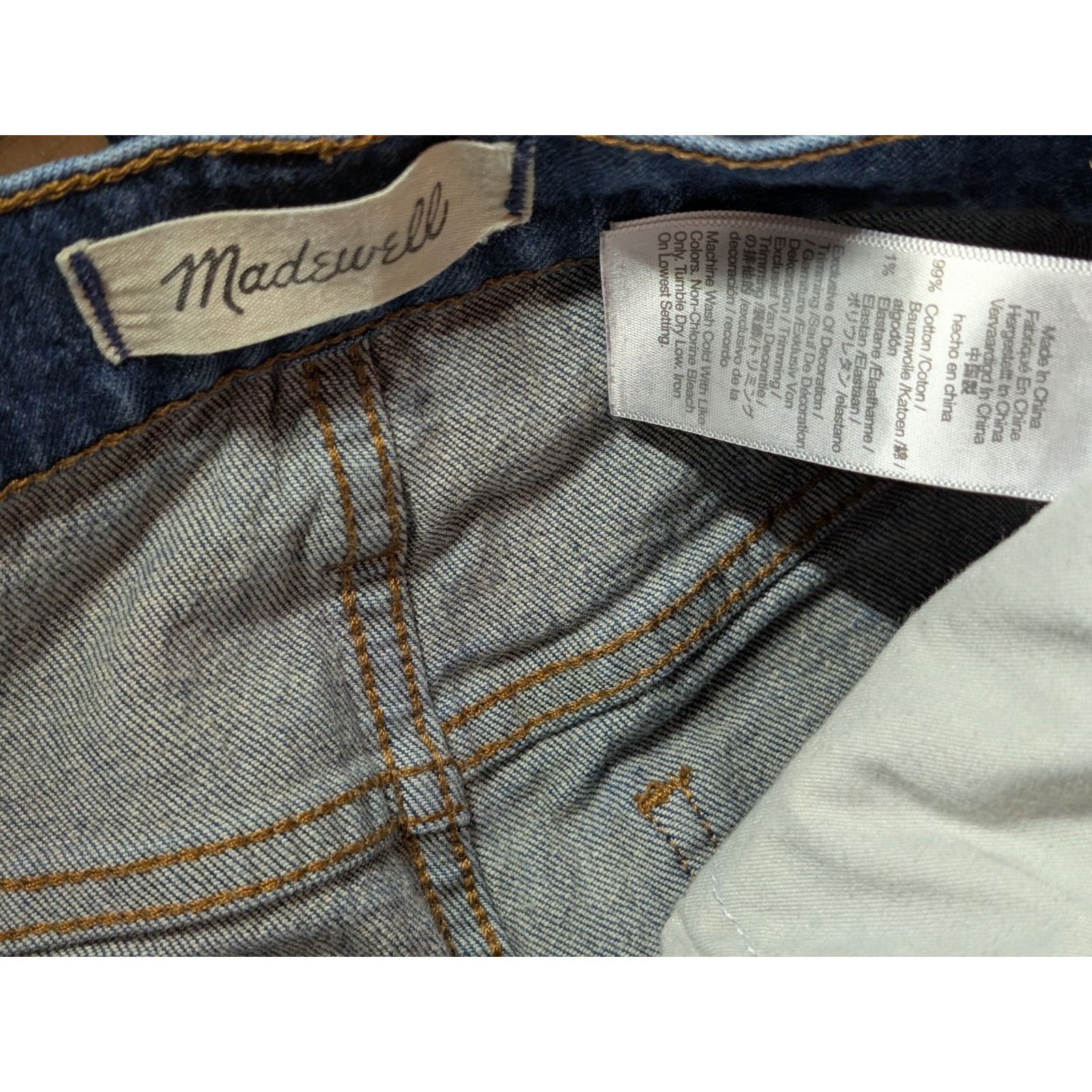 Madewell Madewell Perfect Vintage Womens Blue Jeans SZ 24 Straight Size 24" / US 00 / IT 34 - 9 Thumbnail