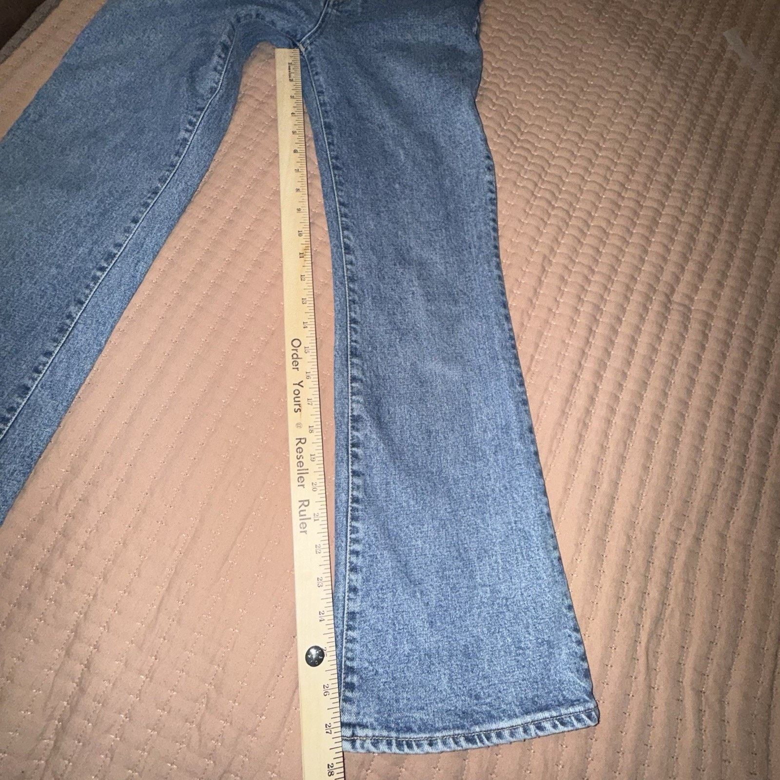 MOUSSY Moussy MVS SW Flare Jean Medium Blue Wash Japan Made Sz 25 Size 25" / US 0 / IT 36 - 11 Thumbnail