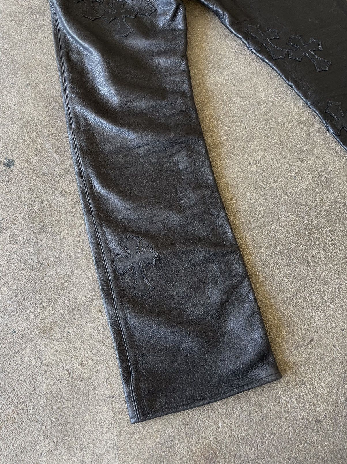 Chrome Hearts Chrome Hearts 1/1 23 Cross Patch Leather Pants Size US 32 / EU 48 - 11 Thumbnail