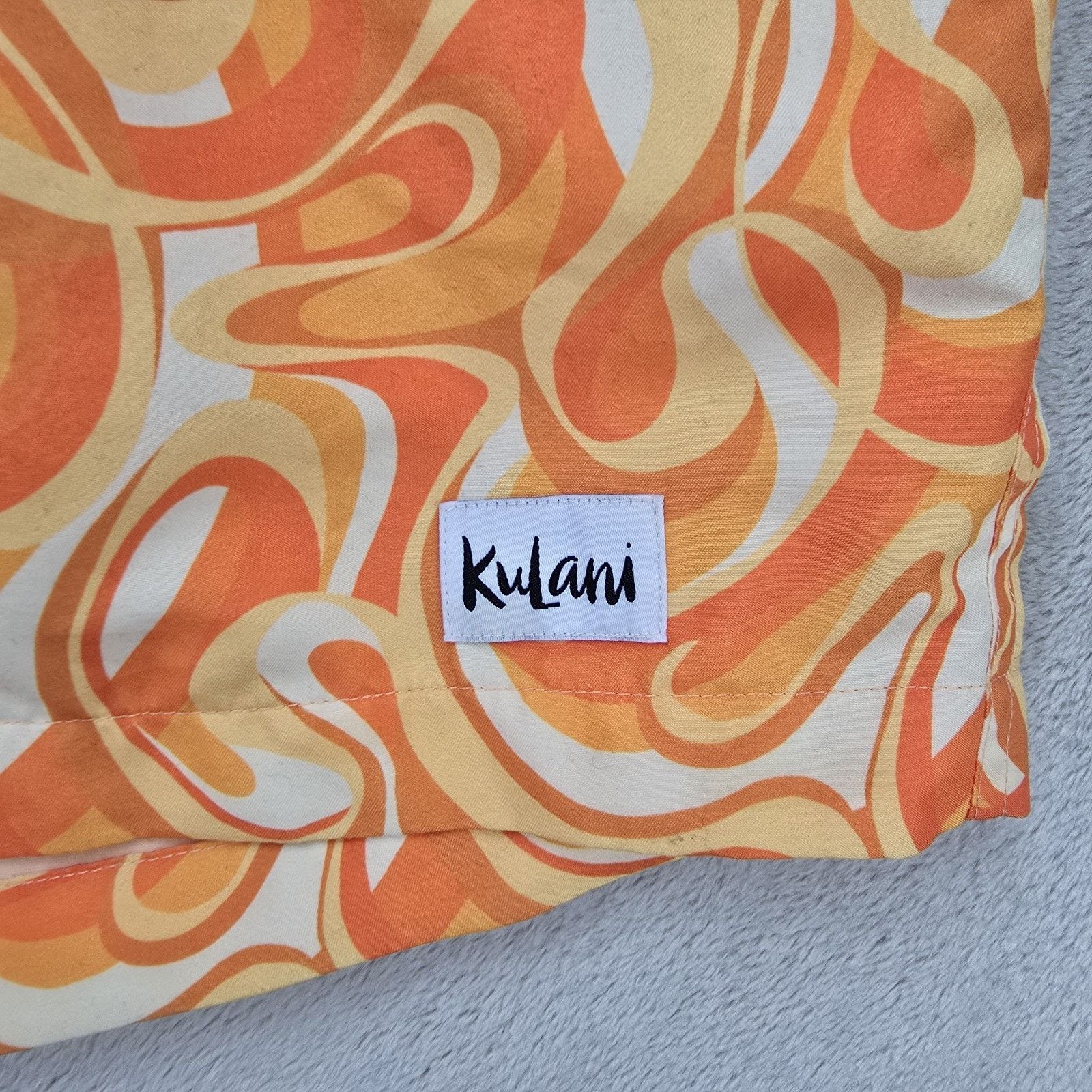 Other Kulani Kinis Swim Trunks Mens Small Orange Lined Shorts 5” Size US 28 / EU 44 - 2 Thumbnail