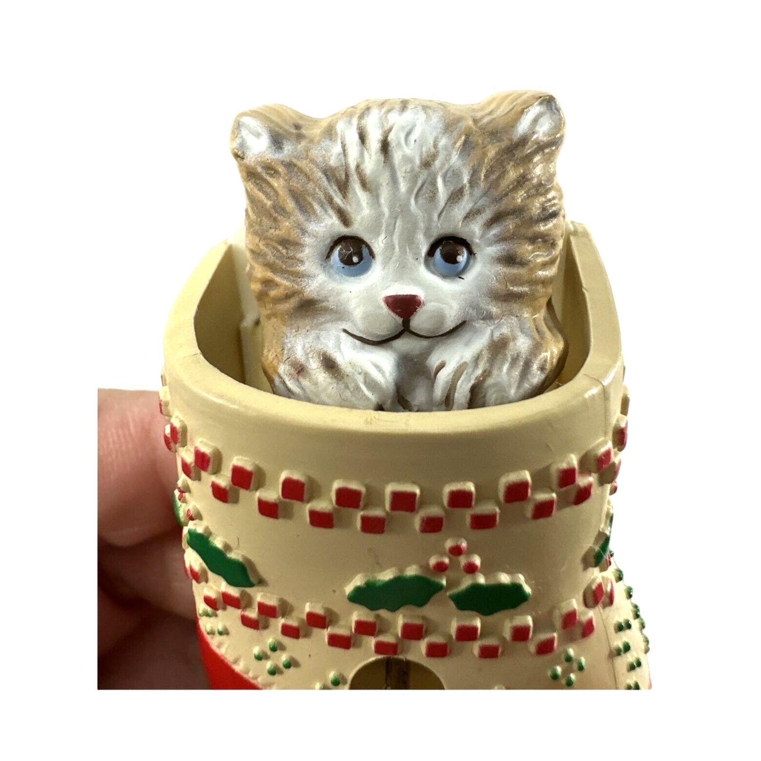 & Other Stories VTG Hallmark WindUp Kitten Christmas Stocking 1990 Brooch Size ONE SIZE - 3 Thumbnail