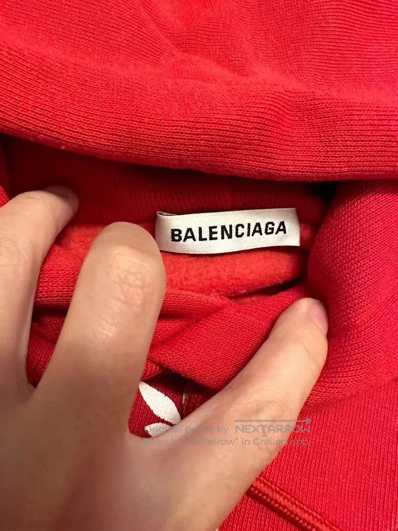 Balenciaga Balenciaga Red Wheat Hooded Sweatshirt Size US L / EU 52-54 / 3 - 2 Thumbnail