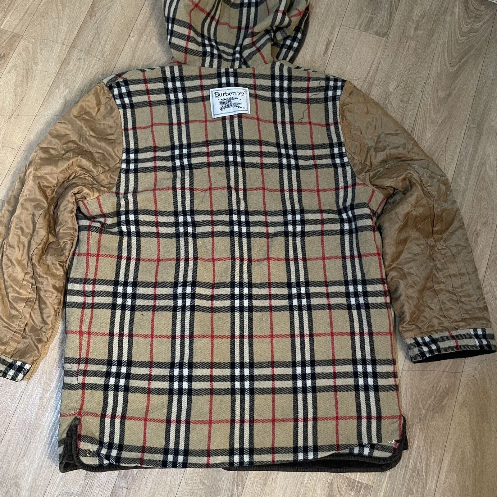 Burberry Vintage burberry coat jacket hooded wool nova check Women's Size L / US 10 / IT 46 - 8 Thumbnail
