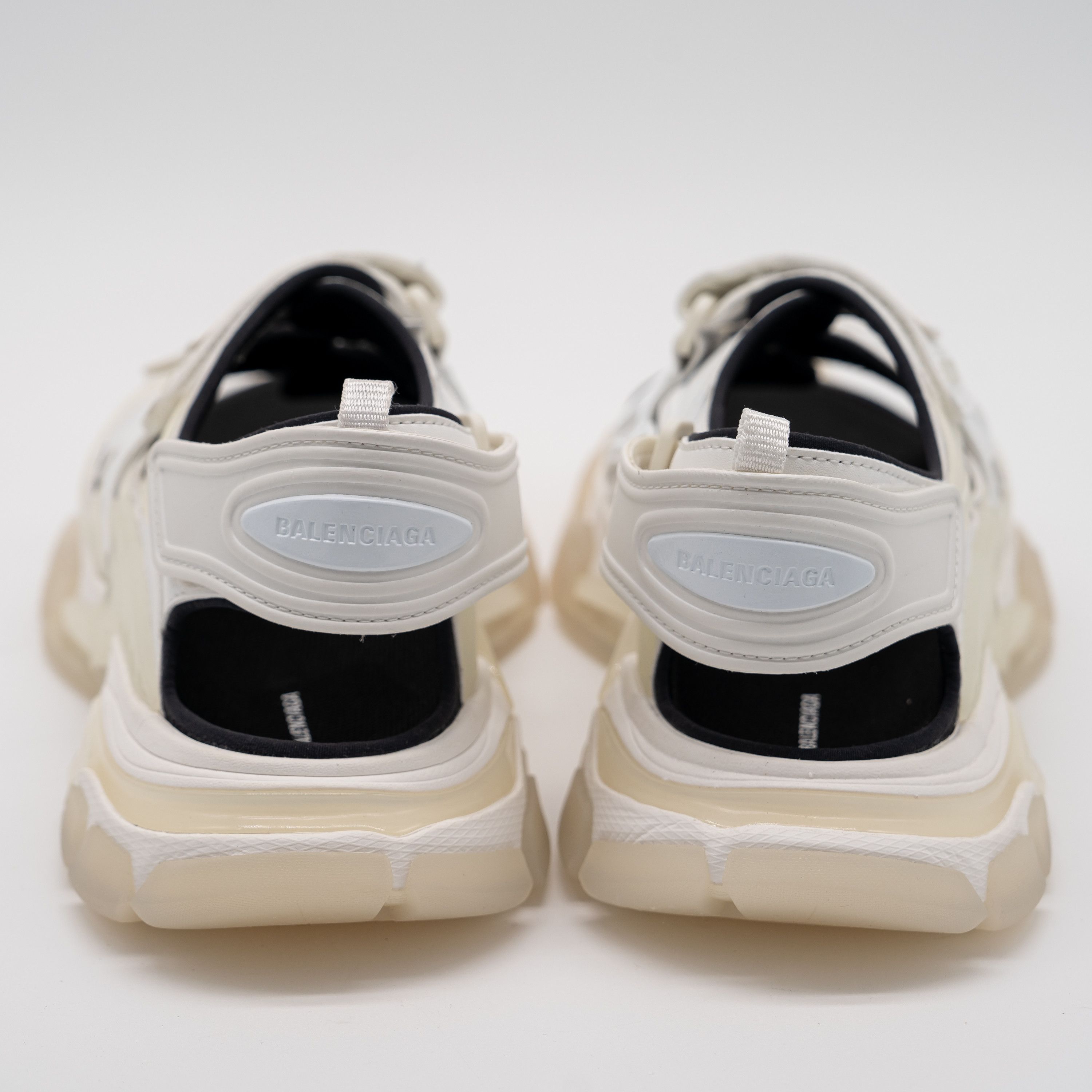 Balenciaga 42 - Balenciaga Track Sandals White Black Clear Soles Straps Size US 9 / EU 42 - 5 Thumbnail