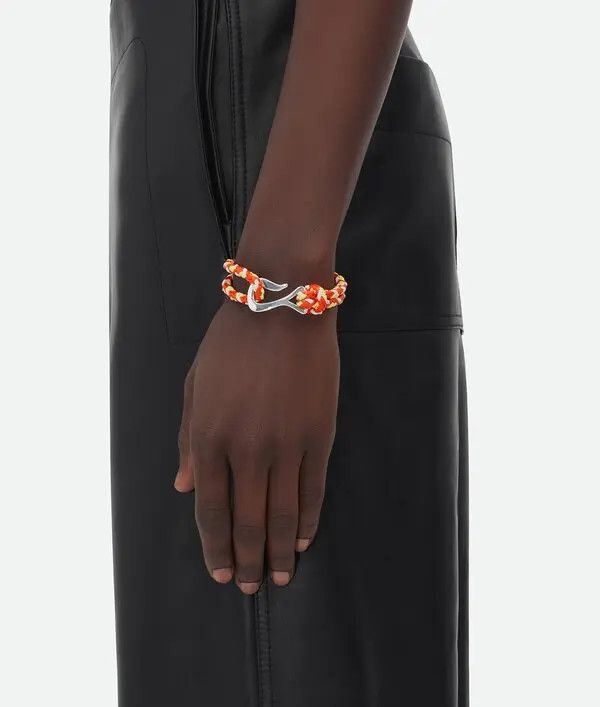 Bottega Veneta o1bcso1str0925 Size:M / Braid Leather Bracelet in Orange Size ONE SIZE - 3 Thumbnail