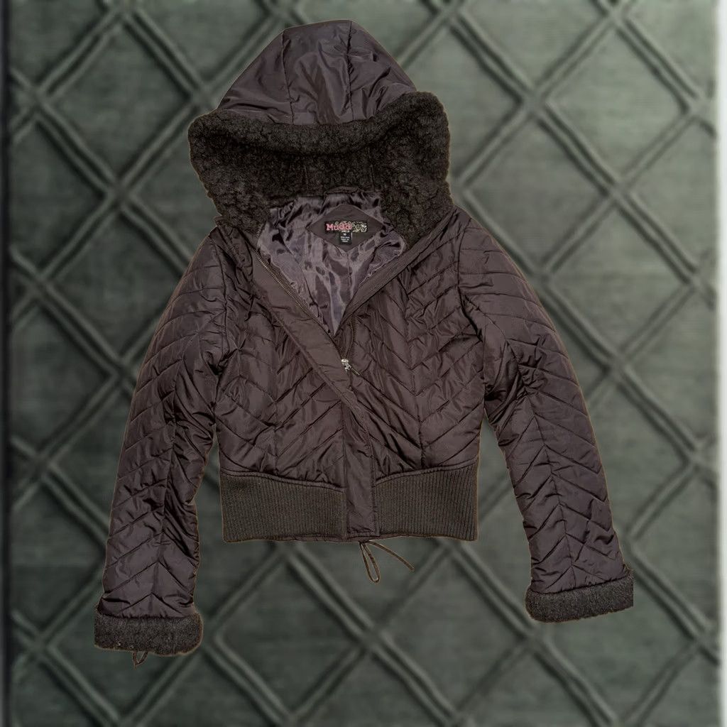 Vintage VINTAGE Mudd Hooded Fleece Lined Brown Puffer Coat Women Medium Hooded Jacket Y2K Size M / US 6-8 / IT 42-44 - 1 Thumbnail