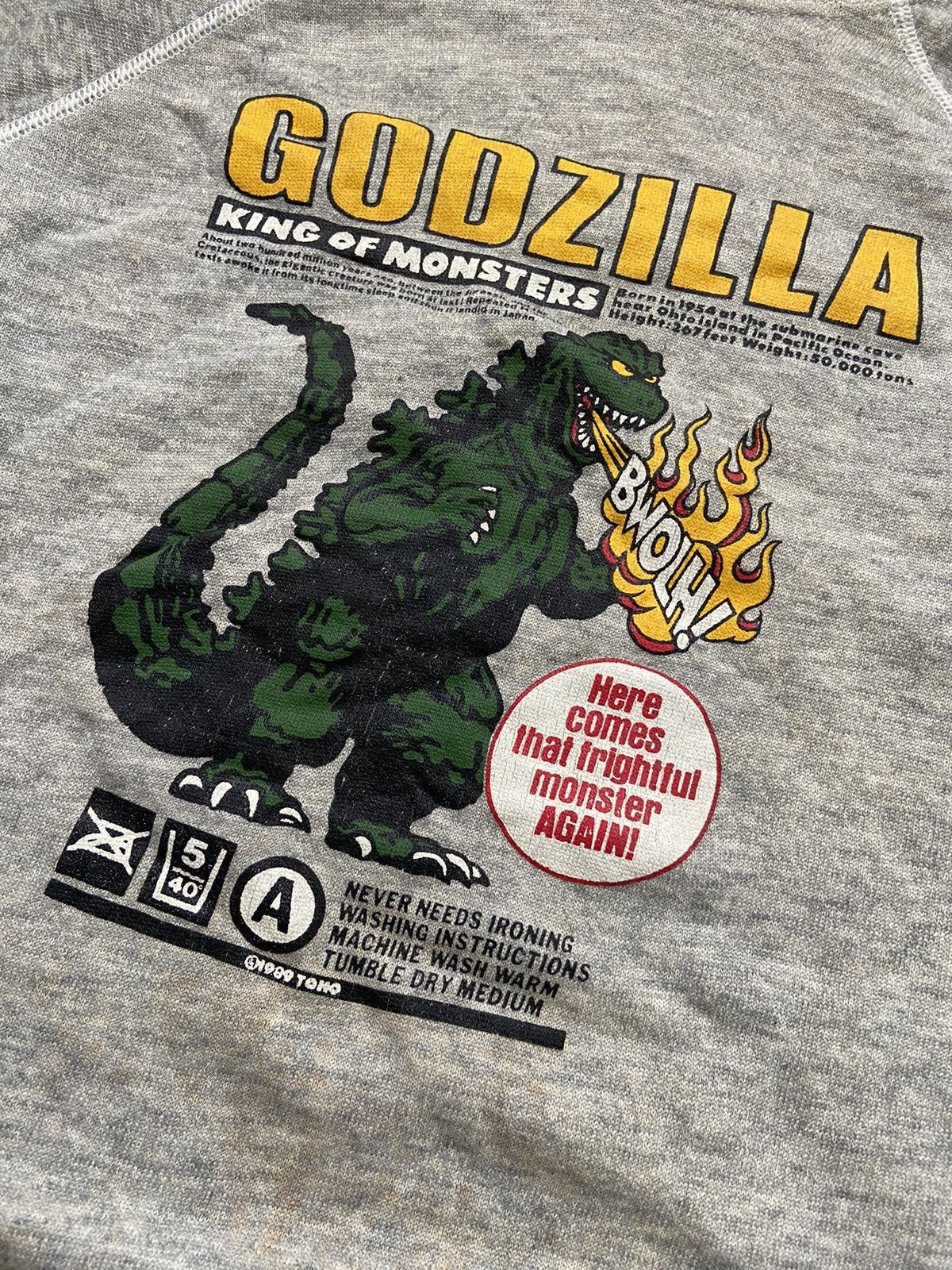 Vintage Vintage 1989’s Godzilla ‘King Of Monsters’ Movie Sweatshirt Size US M / EU 48-50 / 2 - 2 Thumbnail