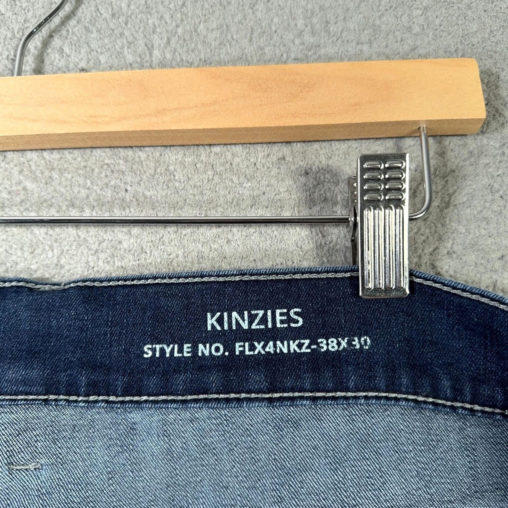 Denime Mugsy Jeans Mens Tapered Denim 38x30 Kinzies Blue Stretch FLX4NKZ 5-Pocket Leather Logo Pocket Lining Slim Comfort Size US 38 / EU 54 - 3 Thumbnail