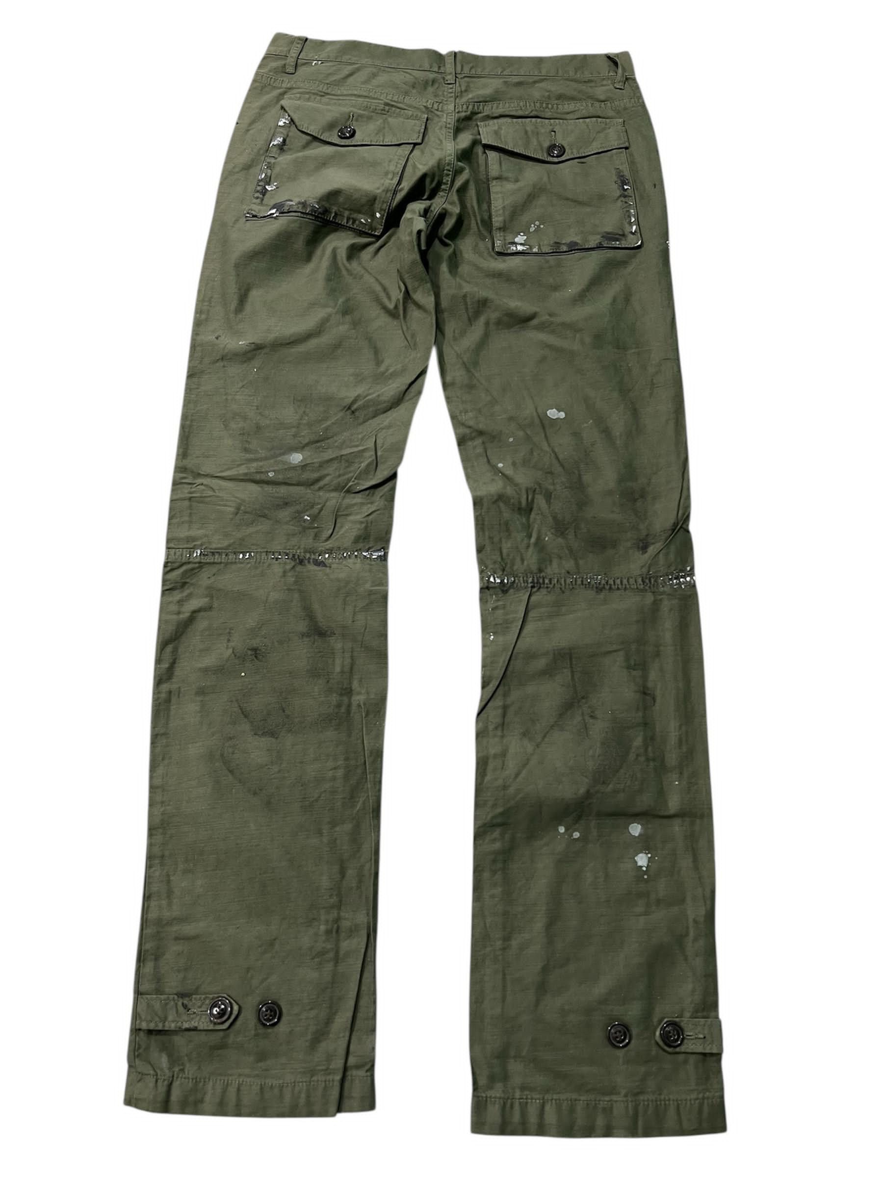 291295=Homme 291295=Homme Double knee Painted Fatigue Pants Size US 31 - 2 Thumbnail