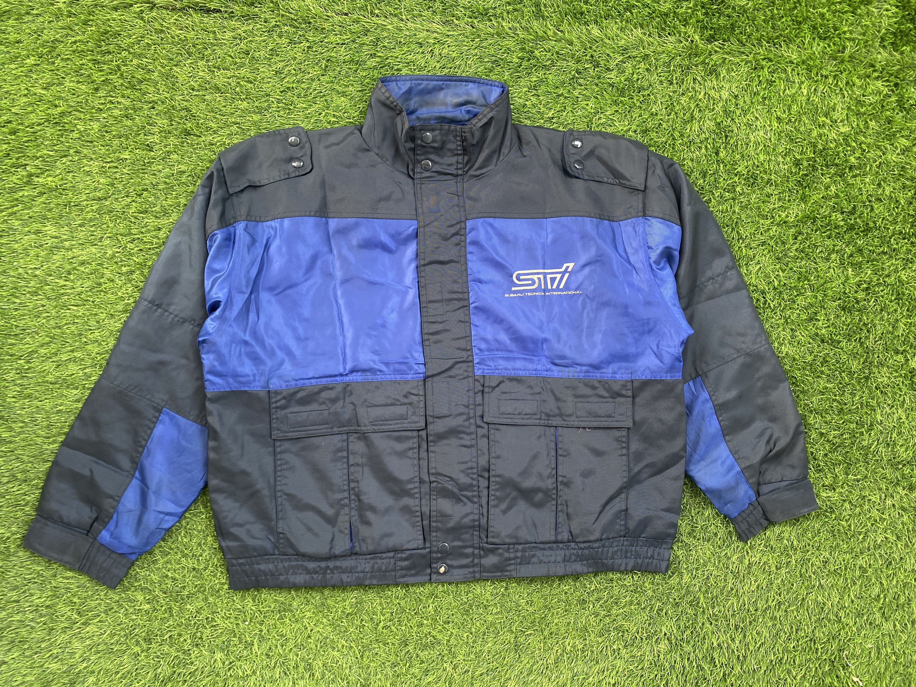 image of Gear For Sports x Racing Vintage Subaru Tecnica International Rally Racing Jacket in Blue (Size Med
