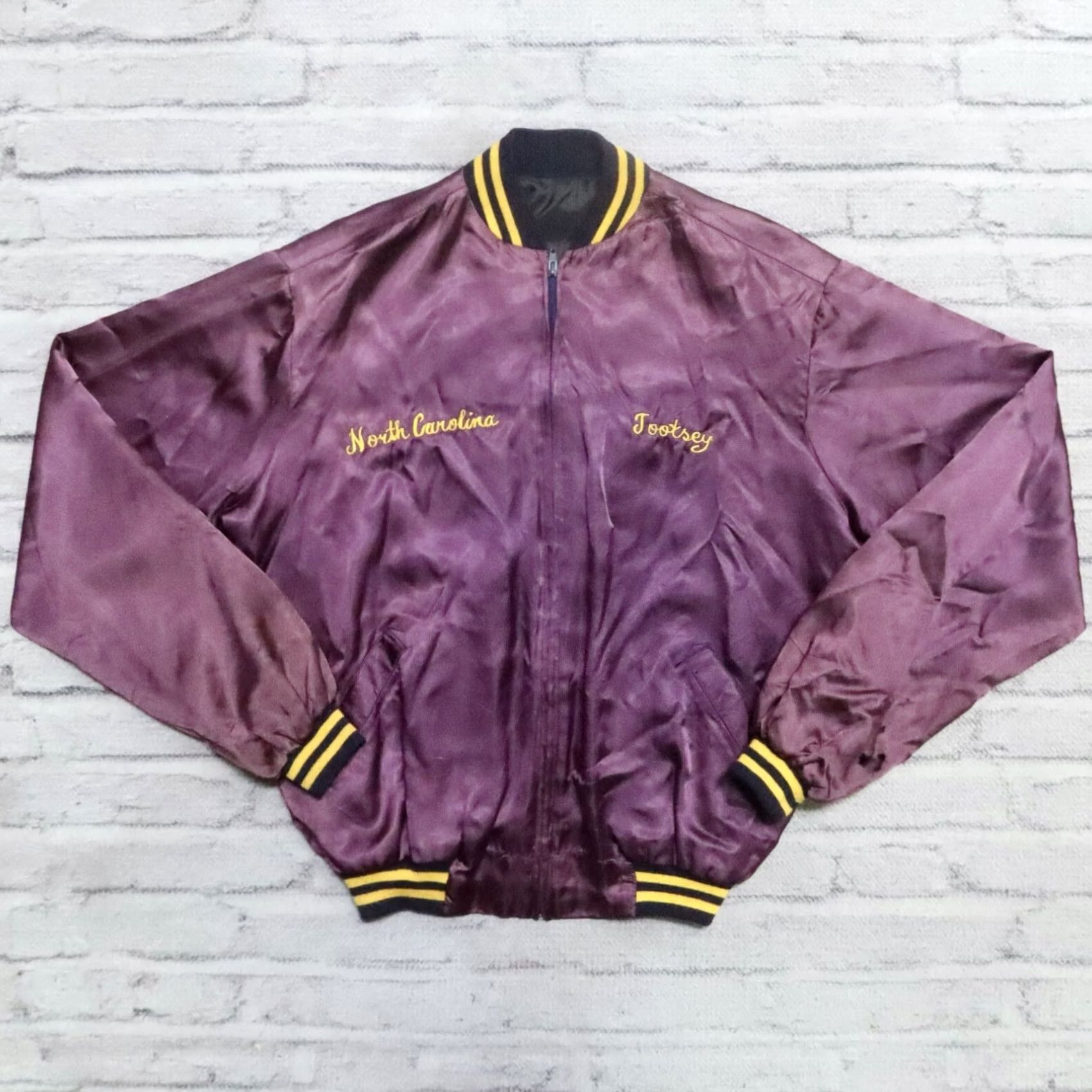 Vintage Vintage West Pac 88 Souvenir Bomber Jacket UV Purple Men One Size Nylon Size: One Size Jacket Size US M / EU 48-50 / 2 - 2 Thumbnail