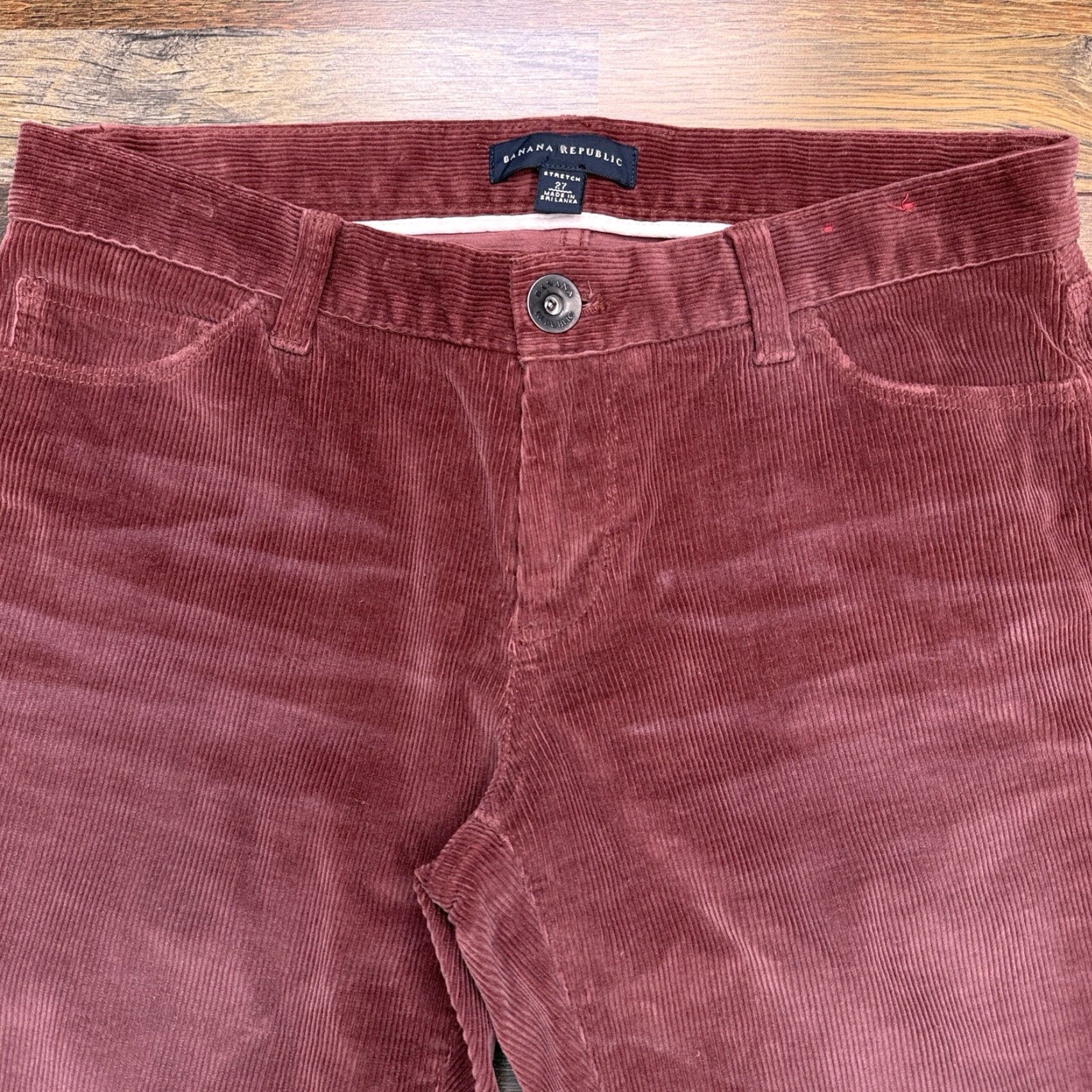 Banana Republic Banana Republic Skinny Jeans Womens 27 Low Rise Stretch Corduroy Red 5-Pocket Design Slim Regular Rise Low Vintage No N/A Size 27" / US 4 / IT 40 - 3 Thumbnail