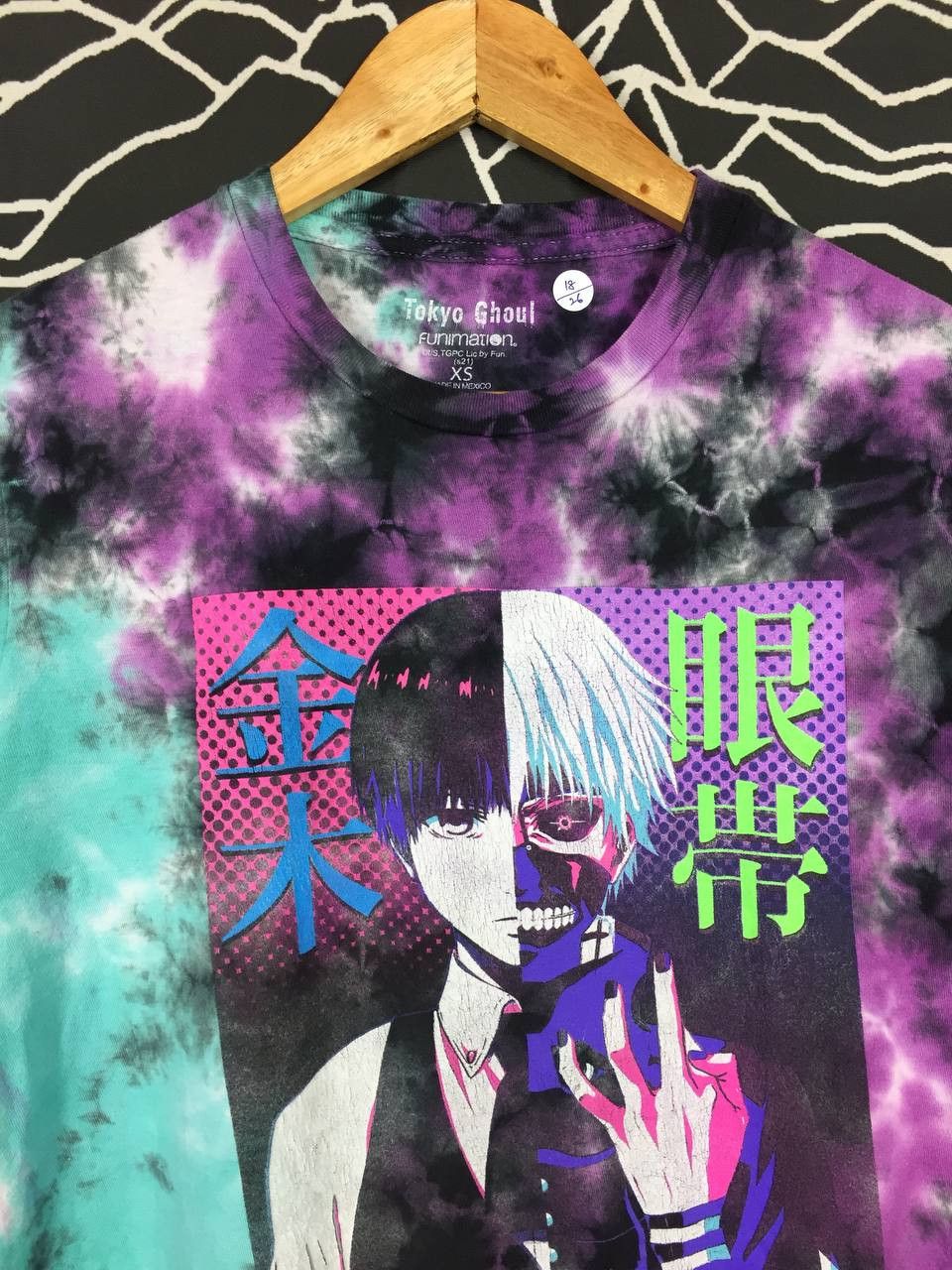Anime × Vintage Tokyo Ghoul Ken Kaneki Split Face Anime Manga Tee Size US XS / EU 42 / 0 - 3 Thumbnail