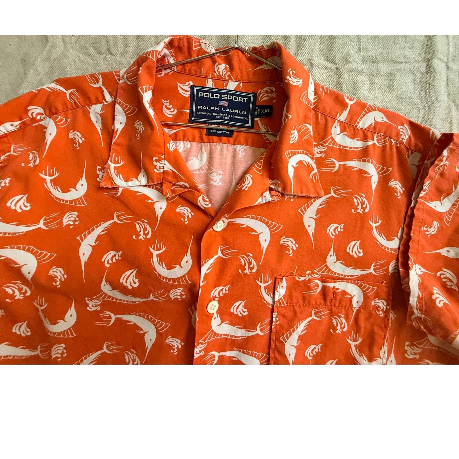 Ralph Lauren Sport VTG Polo Sport Ralph Lauren Shirt Mens XXL Marlin AOP READ Size US XXL / EU 58 / 5 - 1 Thumbnail