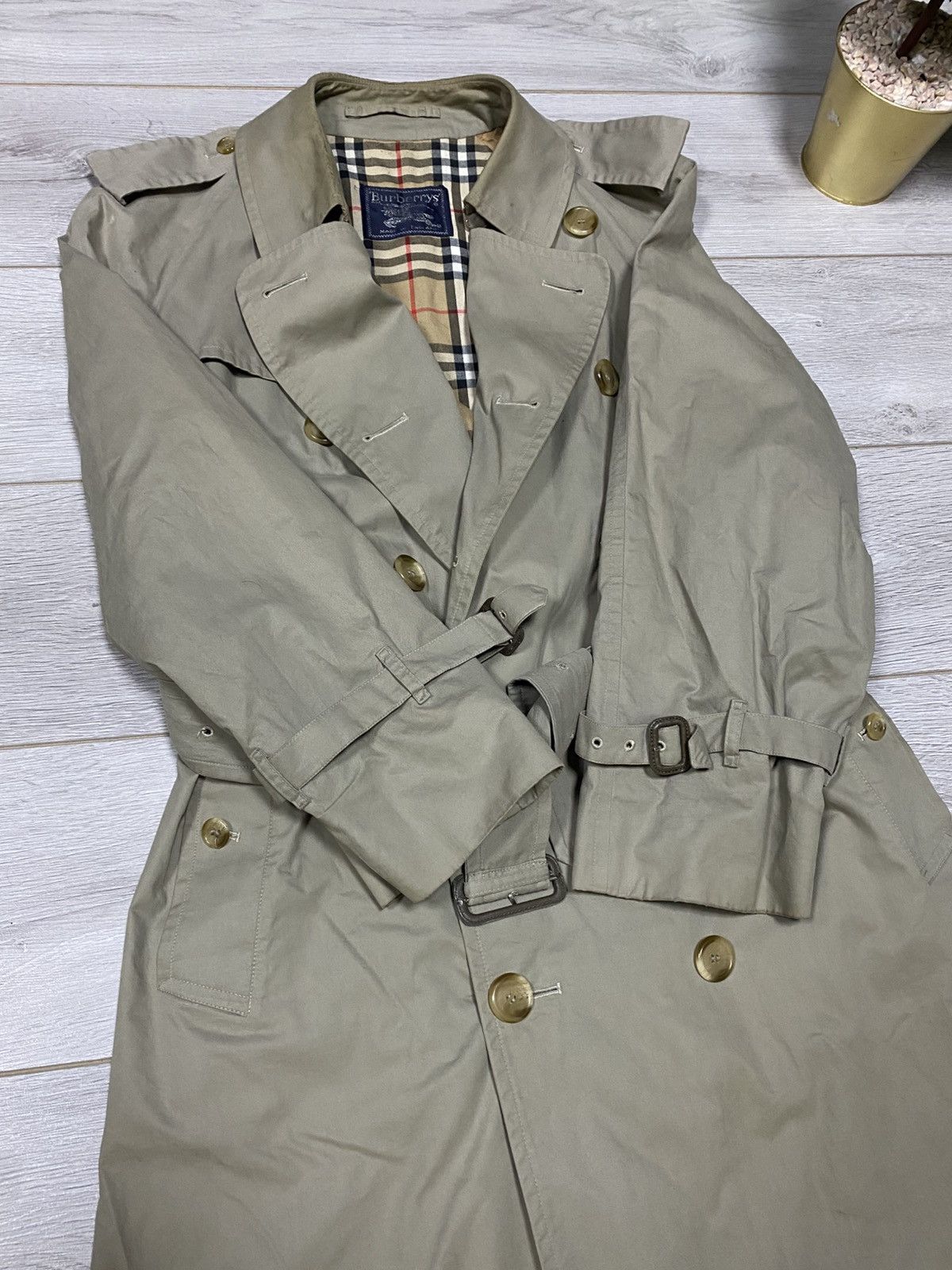 Burberry Burberry vintage trench double breasted beige nova check Size US M / EU 48-50 / 2 - 2 Thumbnail