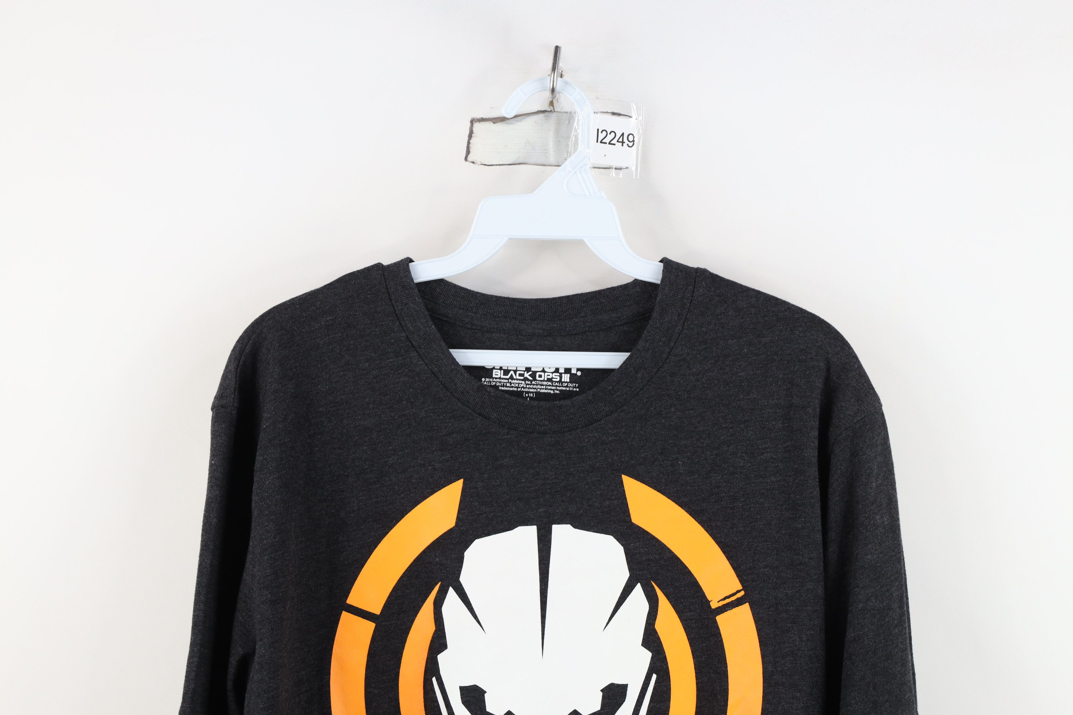 Vintage Y2K Waffle Knit Call of Duty Black OPS III T-Shirt Gray Size US L / EU 52-54 / 3 - 2 Thumbnail