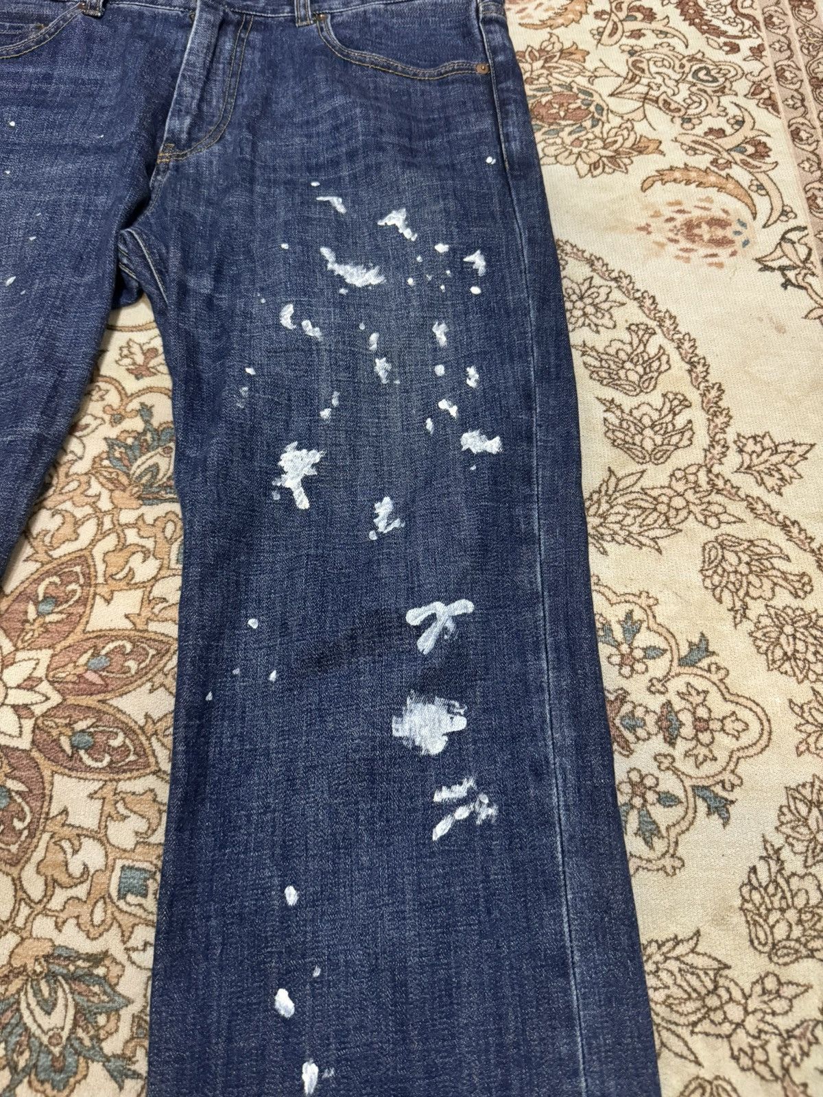 Beams Plus × Japanese Brand × Vintage Vintage Beams Paint Splatter Jeans Size US 35 - 4 Thumbnail