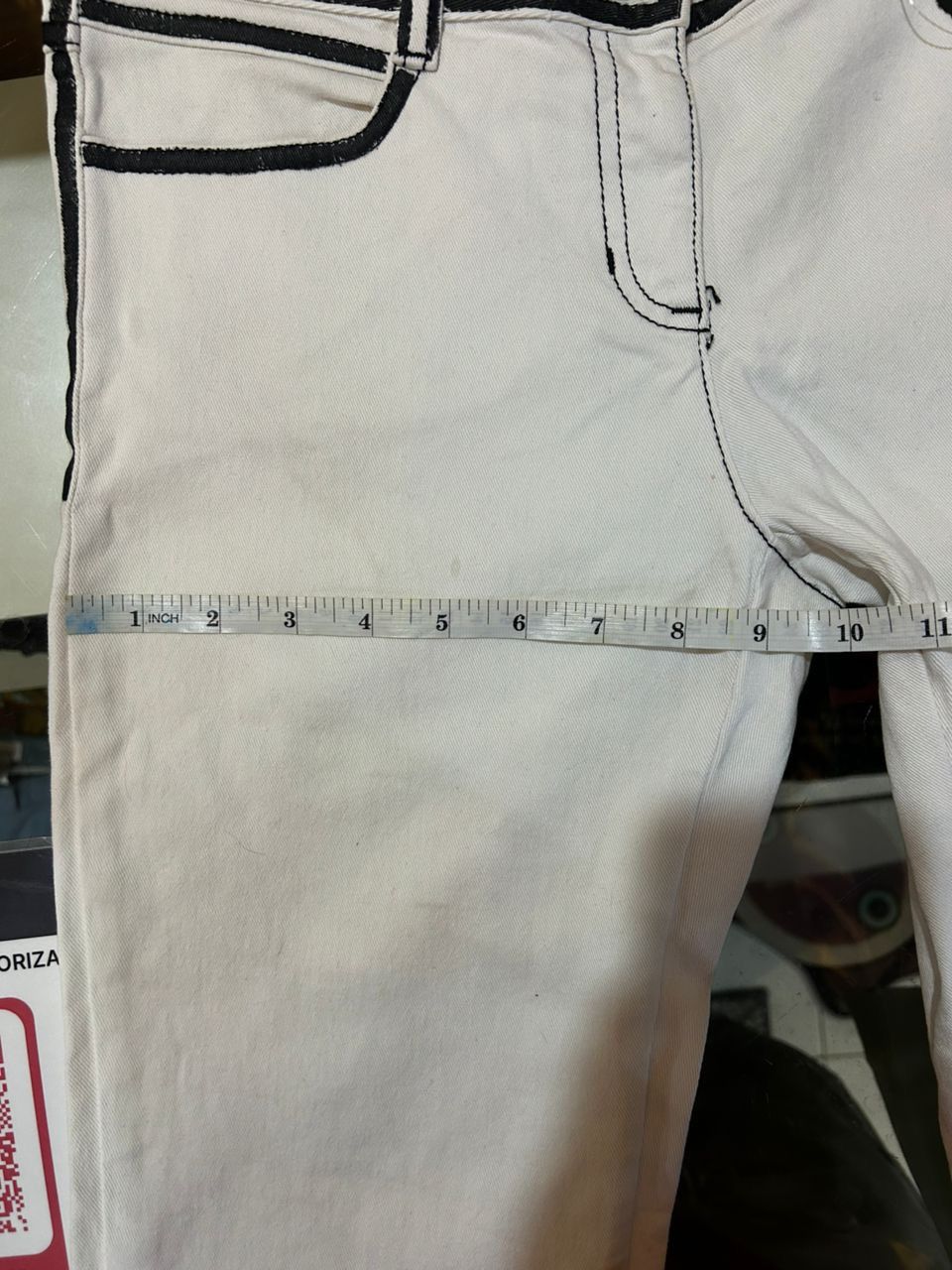 Jean Charles De Castelbajac Castelbajac white denim pant Size 30" / US 8 / IT 44 - 10 Thumbnail