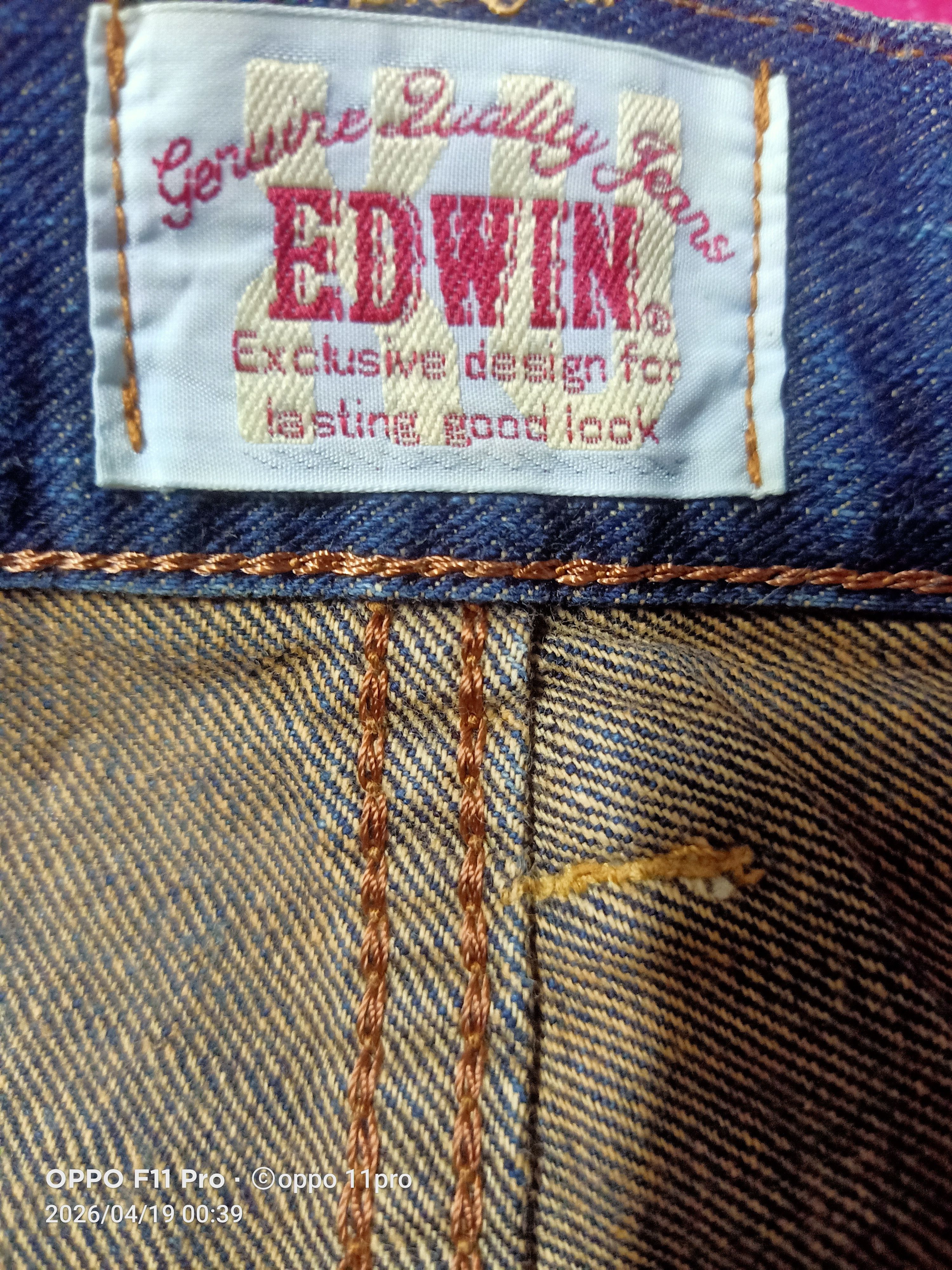 Japanese Brand 💥Vintage Edwin 404XV Flare Denim Men 💥 Size US 34 / EU 50 - 5 Thumbnail