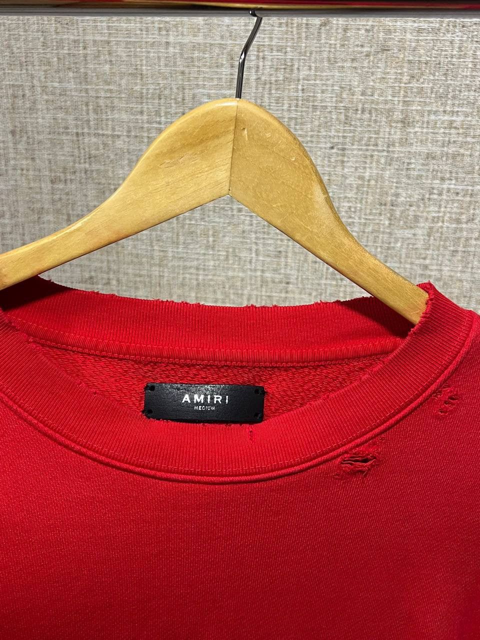 Amiri AMIRI RED DEGRADE SILVER LOGO DISTRESSED SWEATSHIRT Size US M / EU 48-50 / 2 - 9 Thumbnail