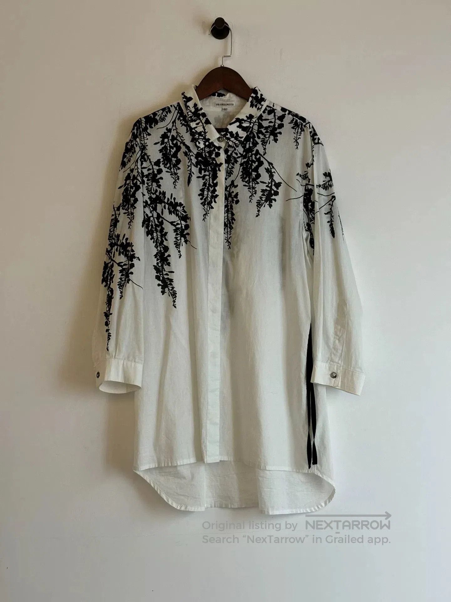 Ann Demeulemeester Ann Demeulemeester Floral Button-Up Shirt. Size L / US 10 / IT 46 - 3 Thumbnail