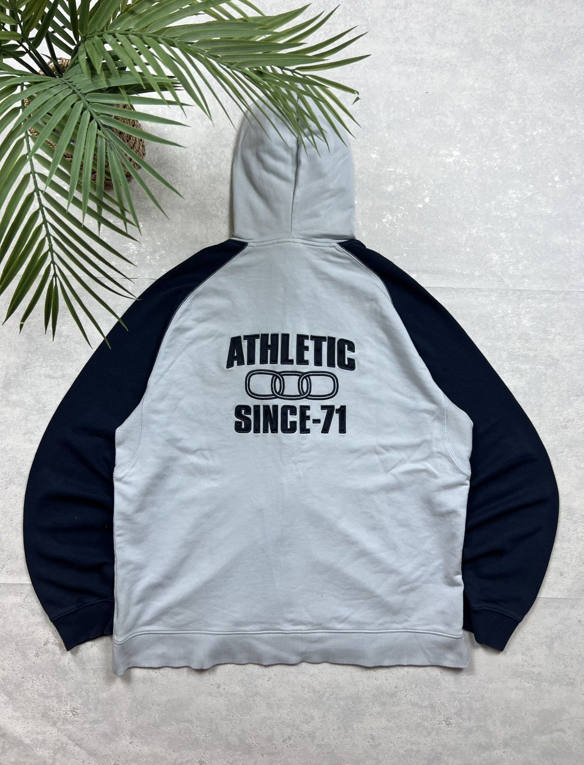 Nike 90s Nike Athletic Big Logo Vintage Y2K Oversized Zip Hoodie Size US XL / EU 56 / 4 - 2 Thumbnail