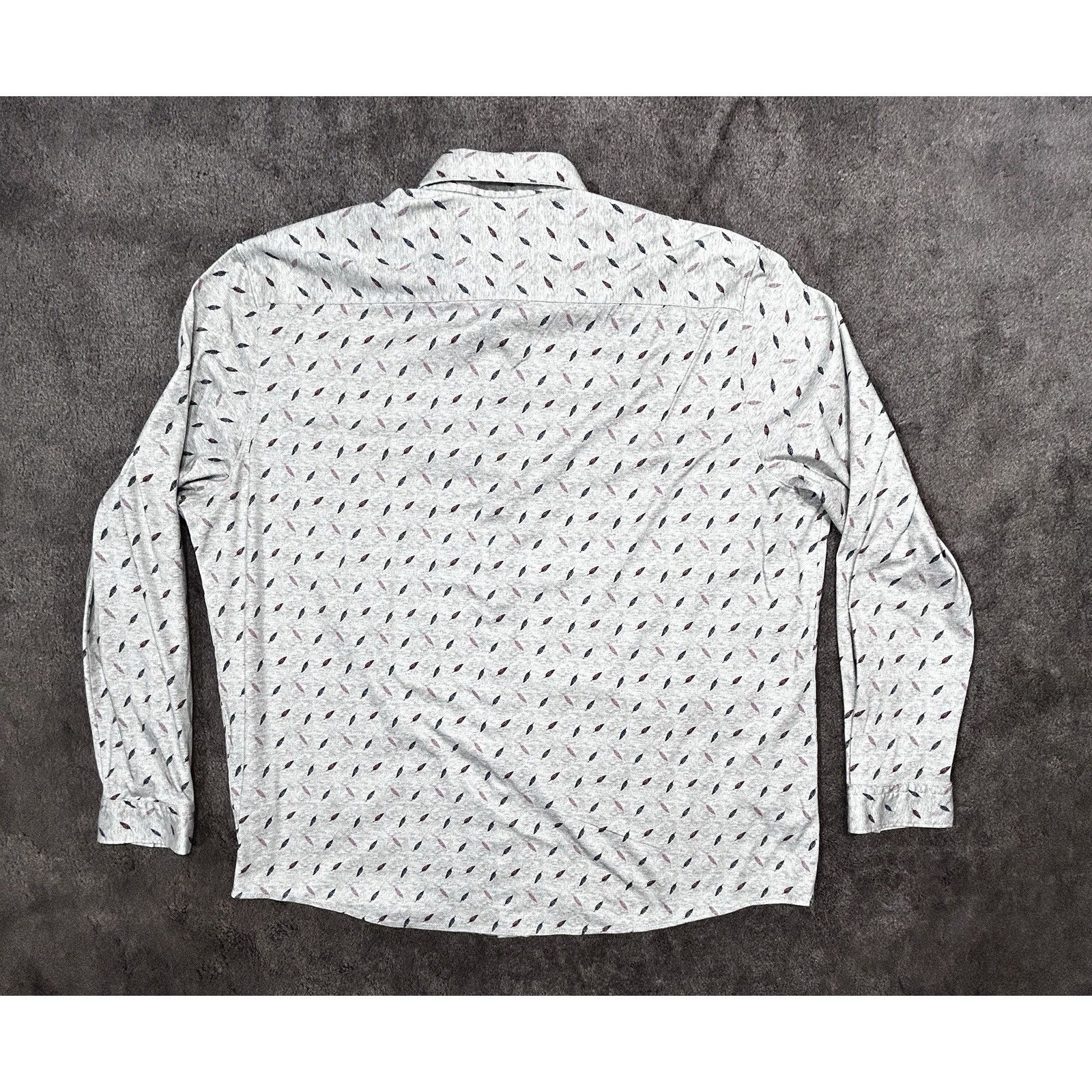 johnnie-O Johnnie-O Featherweight Men XL Graphic Long Sleeve Polo Size US XL / EU 56 / 4 - 8 Thumbnail