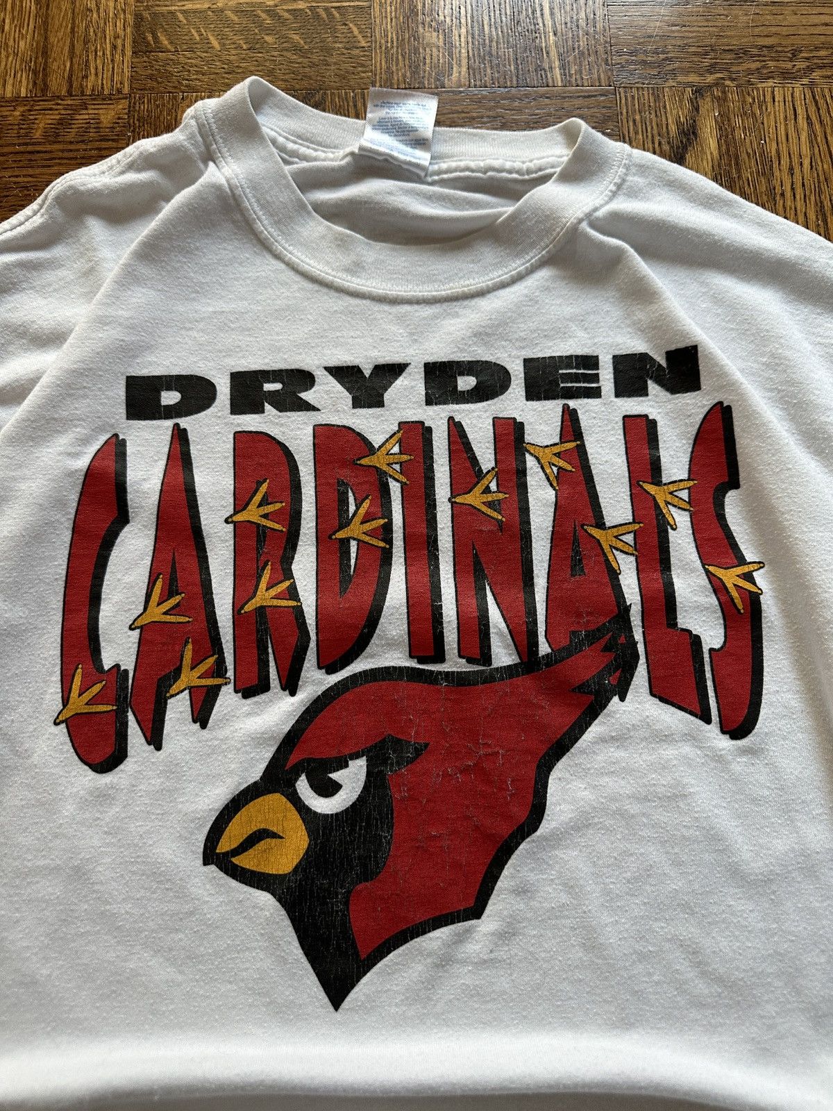 Vintage Vintage Y2K Dryden Cardinals Barbed Wire Graphic Tee Size US L / EU 52-54 / 3 - 2 Thumbnail