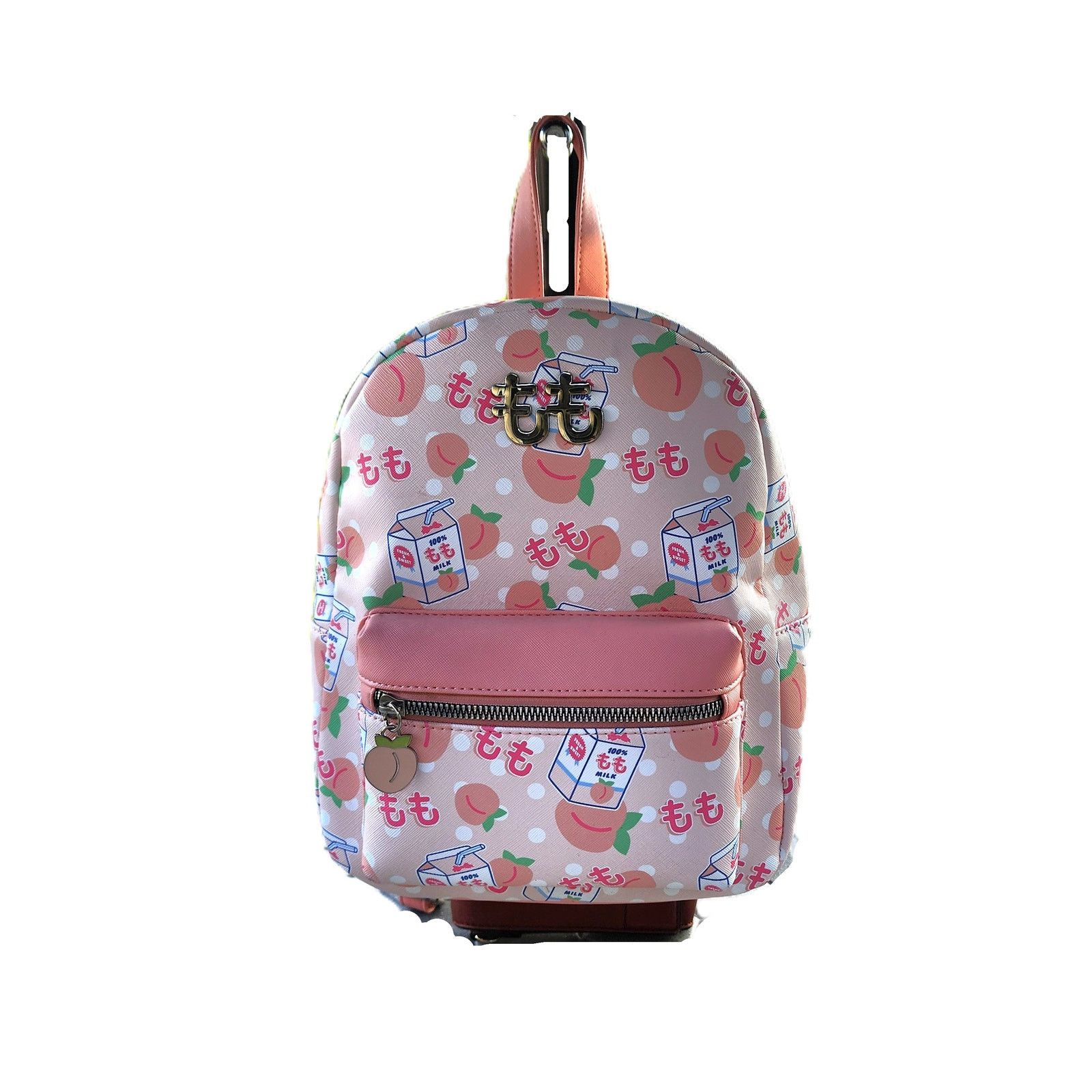 Designer BioWorld Pastel Peach Milk PVC Mini Backpack Size ONE SIZE - 1 Thumbnail