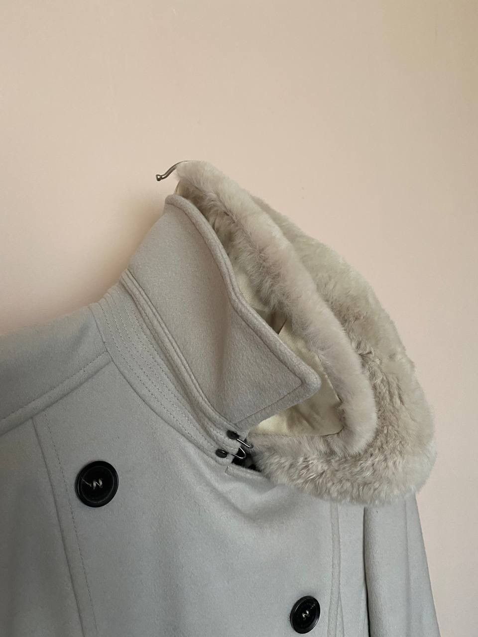 Burberry 🔥Burberry London Tailored Wool Cashmere Coat with Fur Collar Size M / US 6-8 / IT 42-44 - 11 Thumbnail