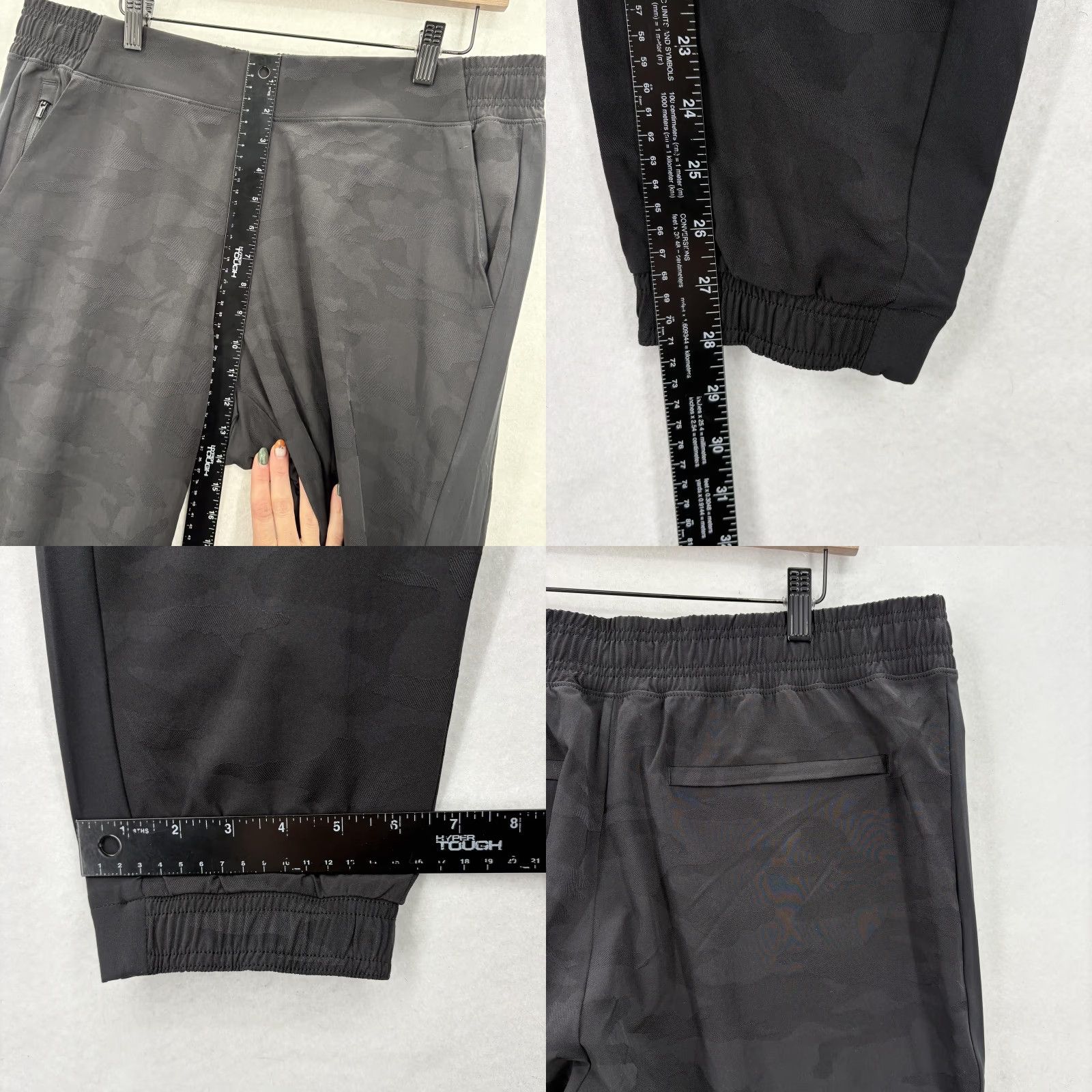 Athleta VINTAGE Athleta Jogger Pants Womens 16 Black Brooklyn Textured Camo Athletic Travel Gym Size 38" / US 16 / IT 52 - 8 Thumbnail