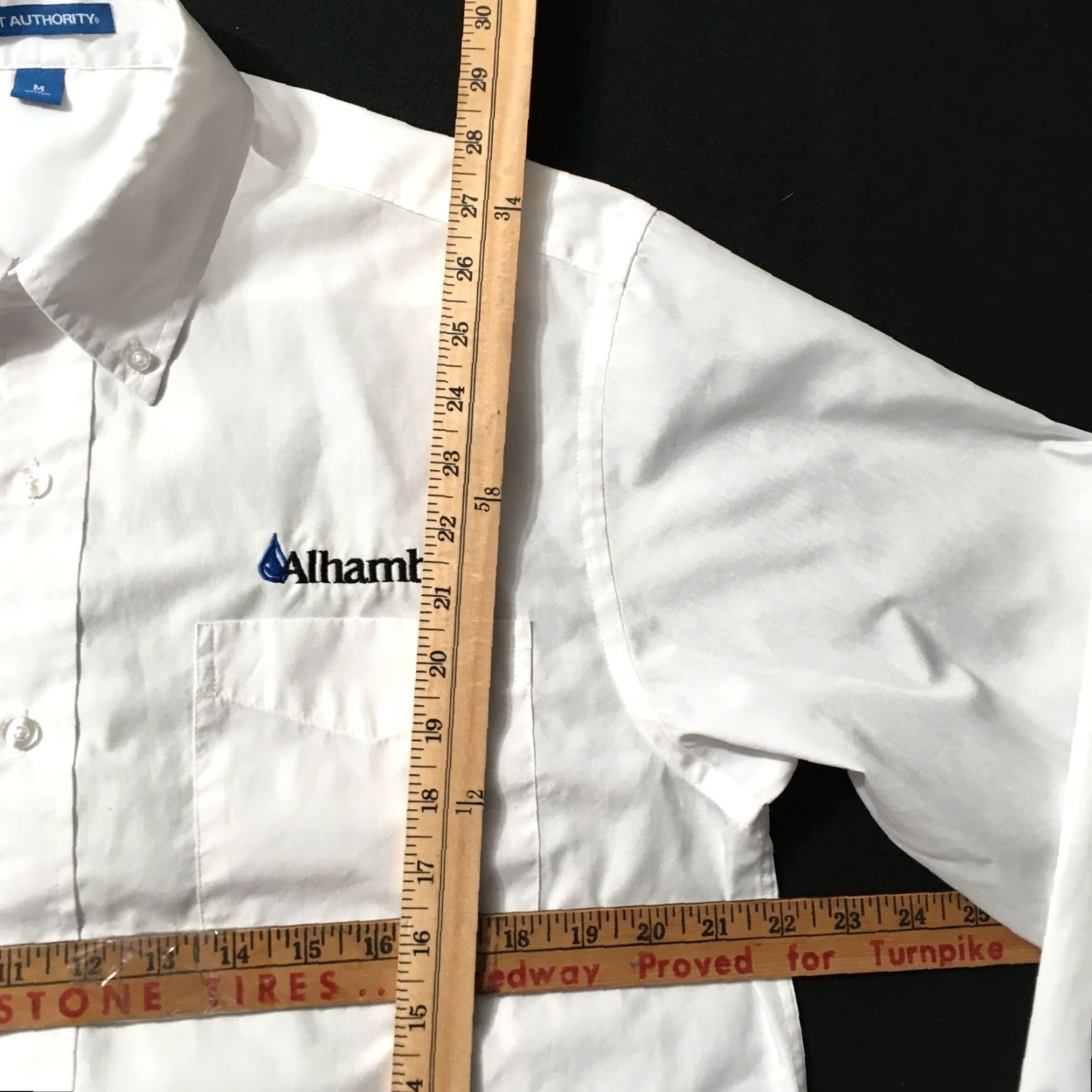 Port Authority Port Authority White Button-Up Long Sleeve Collared Shirt Mens MEDIUM ALHAMBRA Size US M / EU 48-50 / 2 - 5 Thumbnail