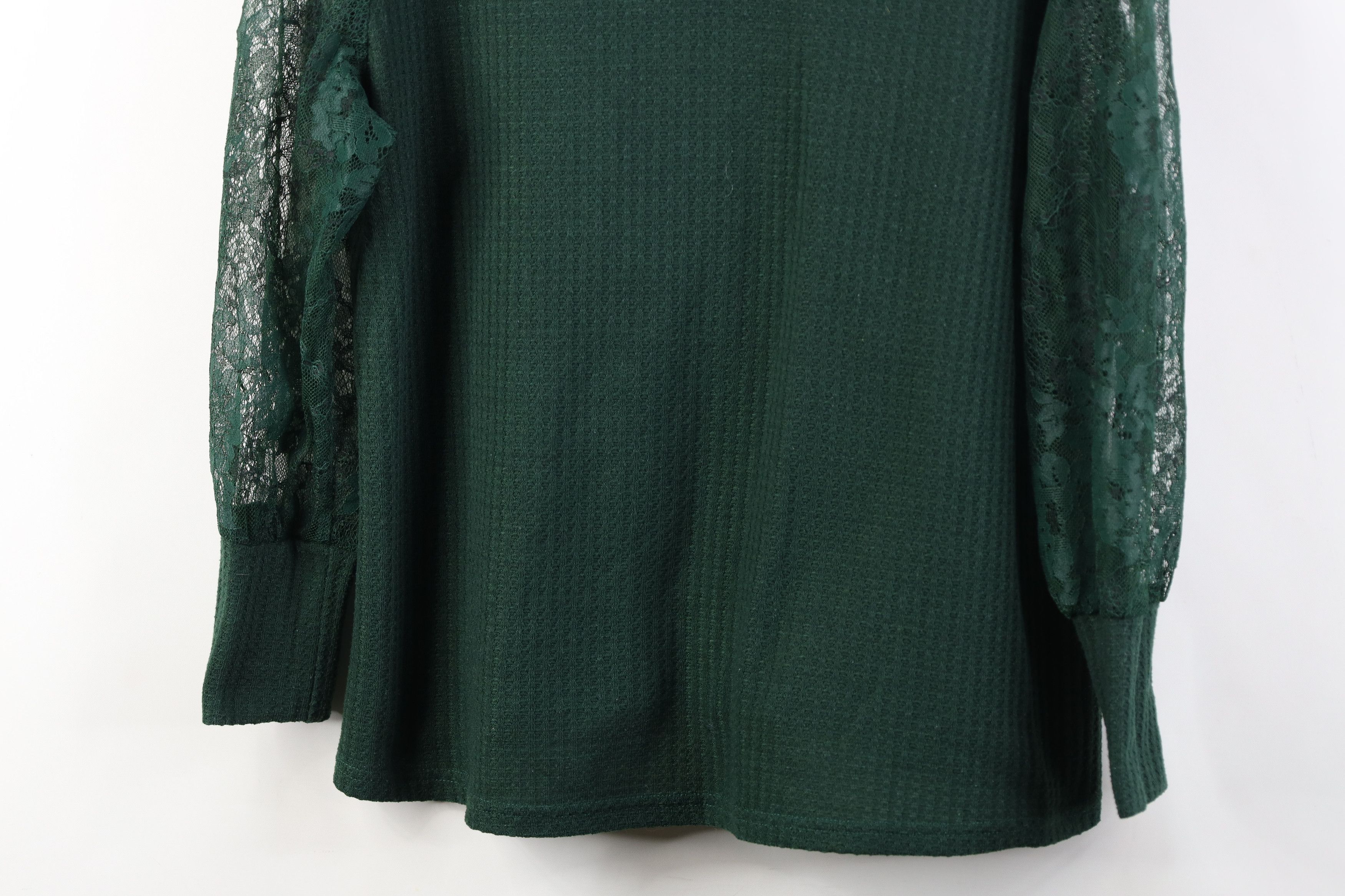 Vintage Vintage Y2K Streetwear Flower Thermal Waffle Knit T-Shirt Size XL / US 12-14 / IT 48-50 - 3 Thumbnail