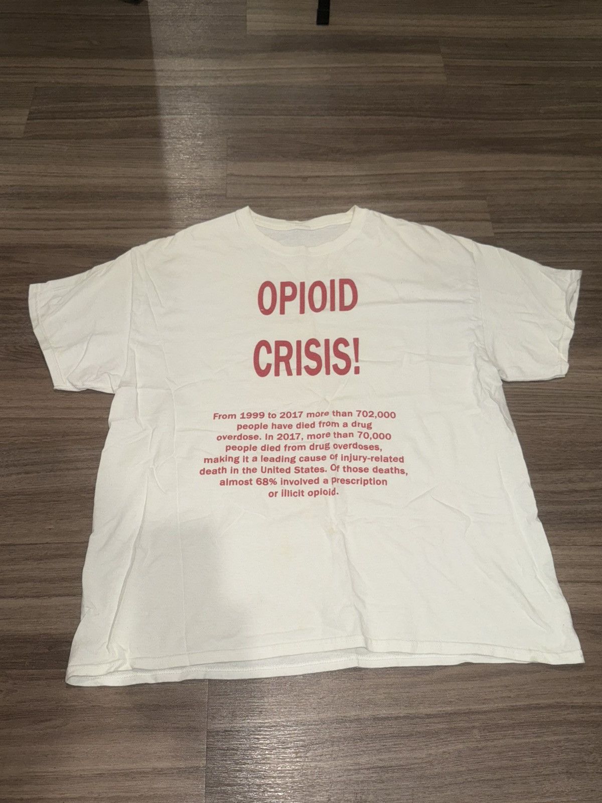 opioid crisis white tee