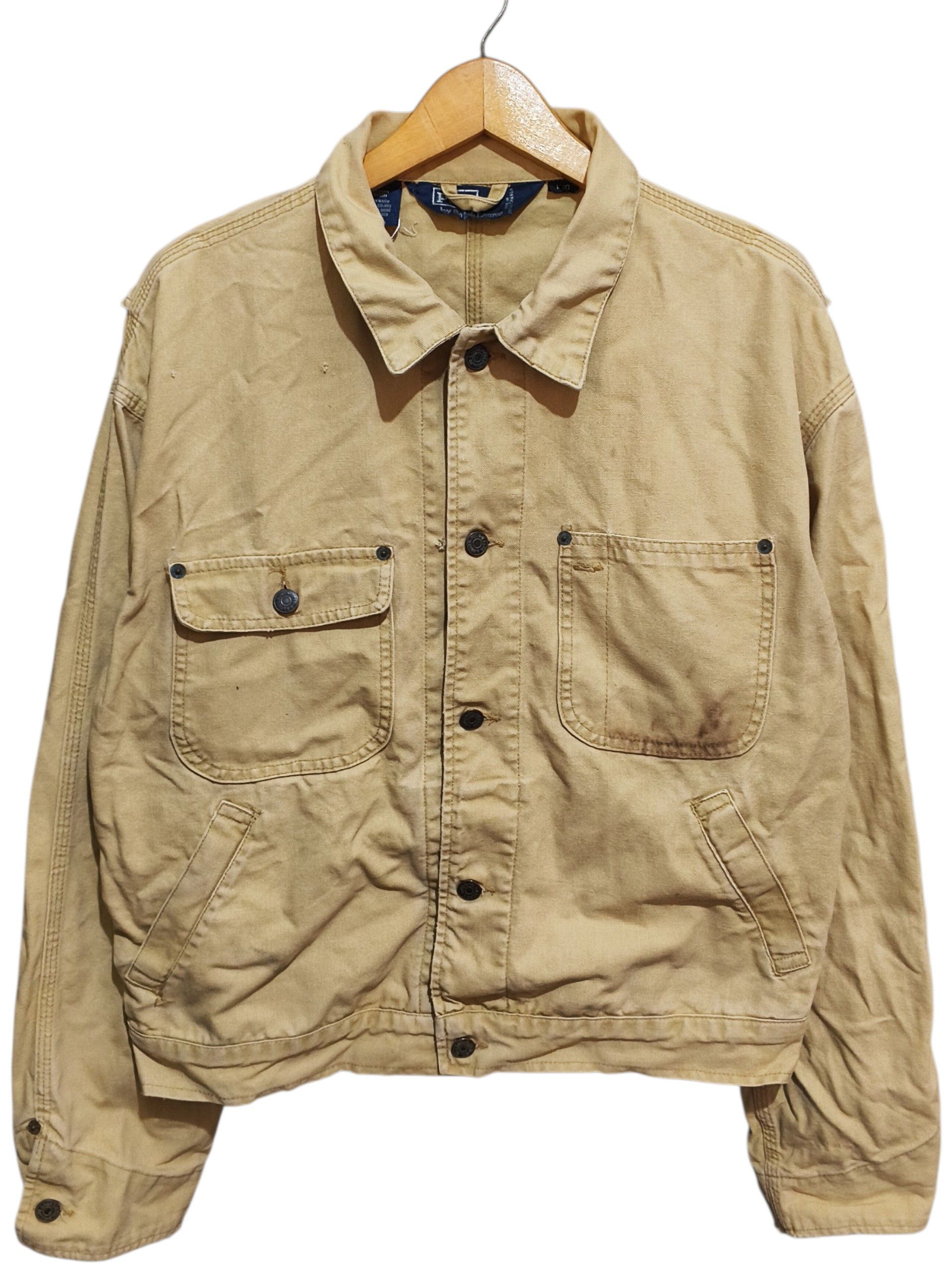 Polo Ralph Lauren 🔥Vintage 90s🔥PRL Canvas Workwear Chore Jacket Size US L / EU 52-54 / 3 - 1 Thumbnail