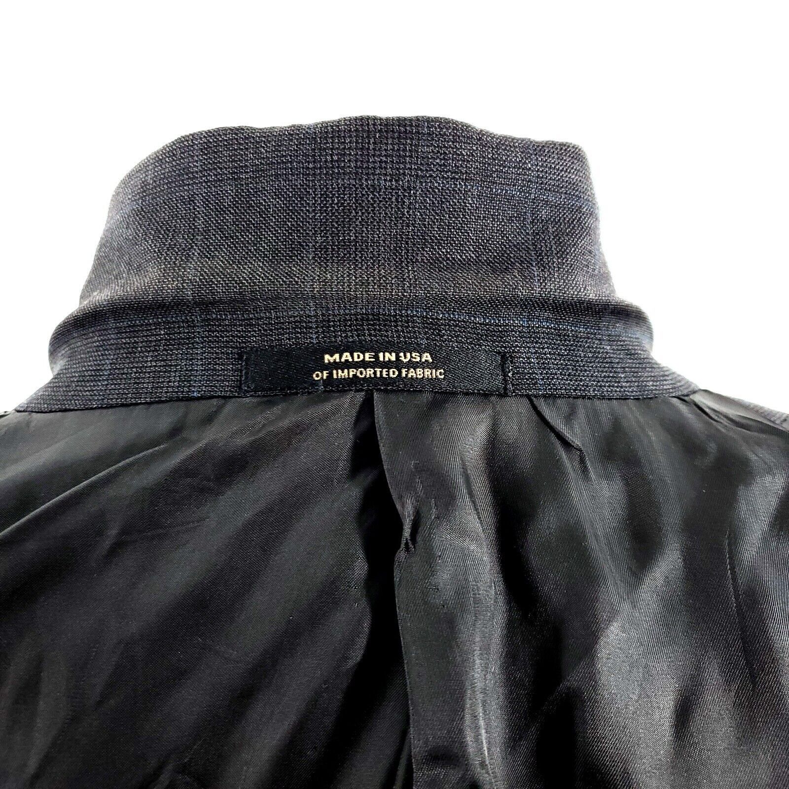 Hart Schaffner Marx Hart Schaffner Marx Wool 2 Button 2 Piece Suit 40R Gray Chec Size 40R - 11 Thumbnail