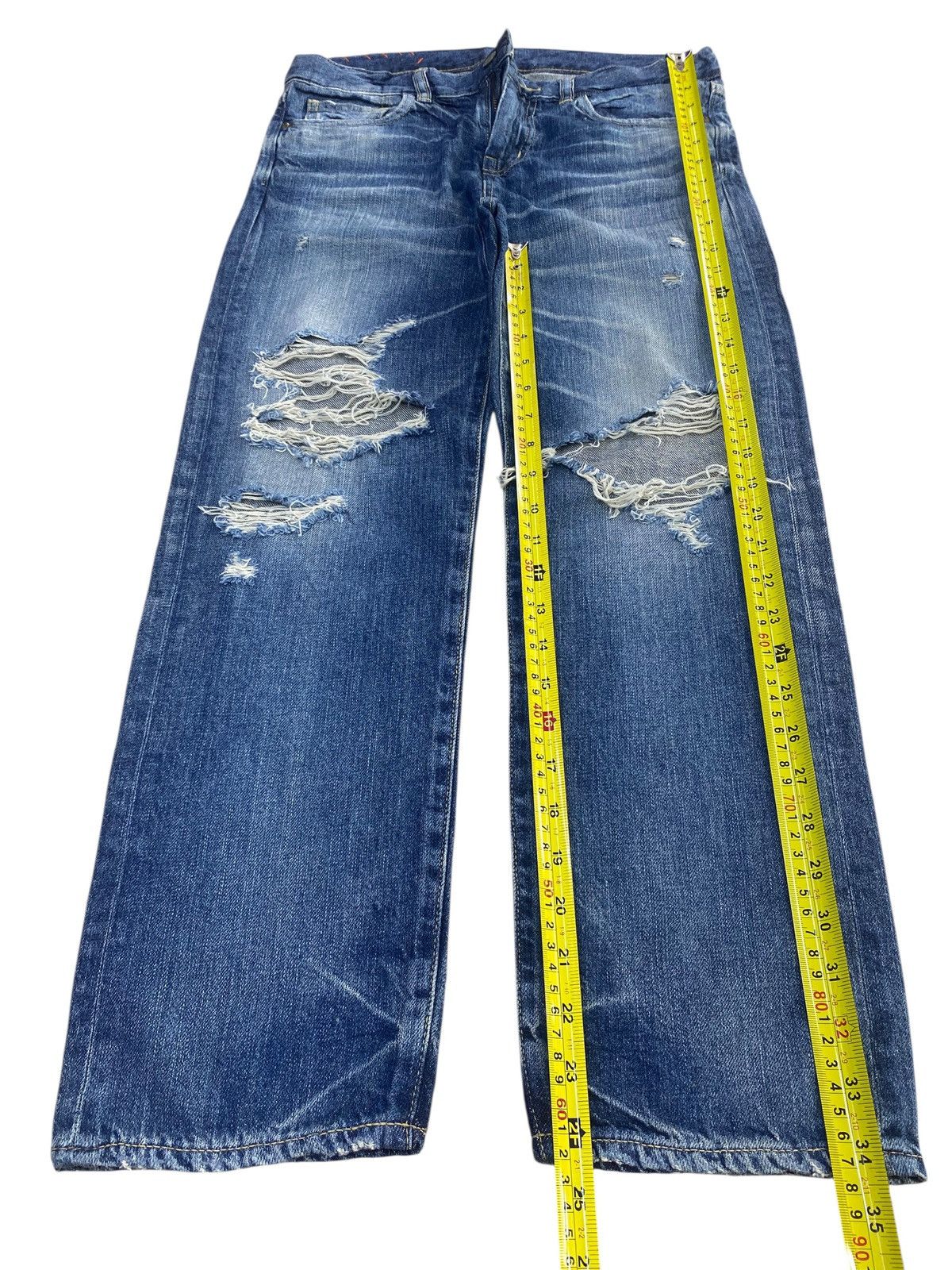 Japanese Brand Japanese Brand Whiskers Faded Wash Style Distressed Jeans Size US 30 / EU 46 - 7 Thumbnail