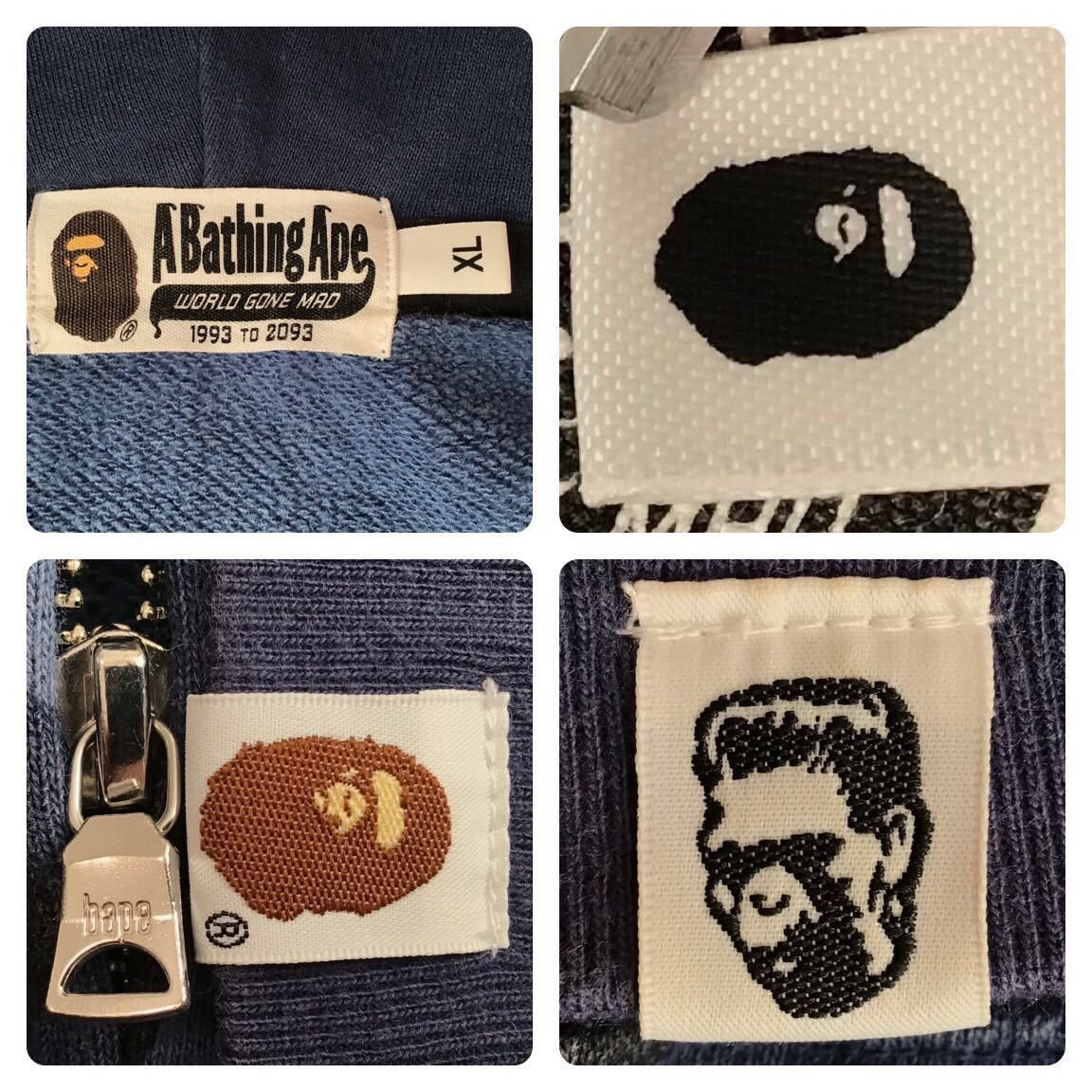 Bape BAPE Double shark full zip hoodie Blue camo a bathing ape Size US XL / EU 56 / 4 - 8 Thumbnail
